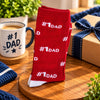 #1 Dad Novelty Socks Funny Fathers Day Gift for Dad - WahooGifts
