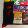 Football Gift for Dad – Socks, Hot Chocolate & Biscuit Letterbox Hamper