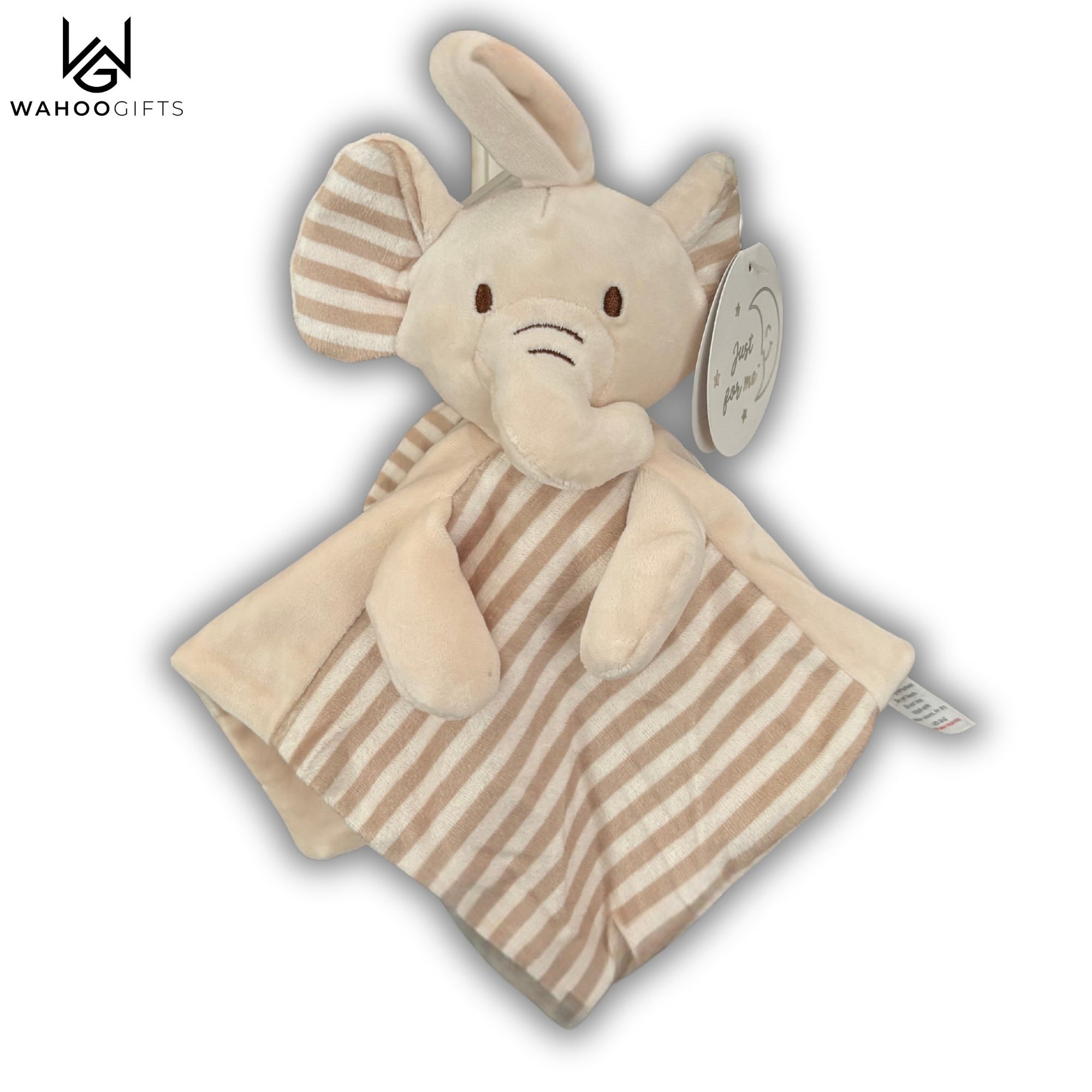 Baby Comforter Gift - Sensory Ears Stripes Elephant - WahooGifts