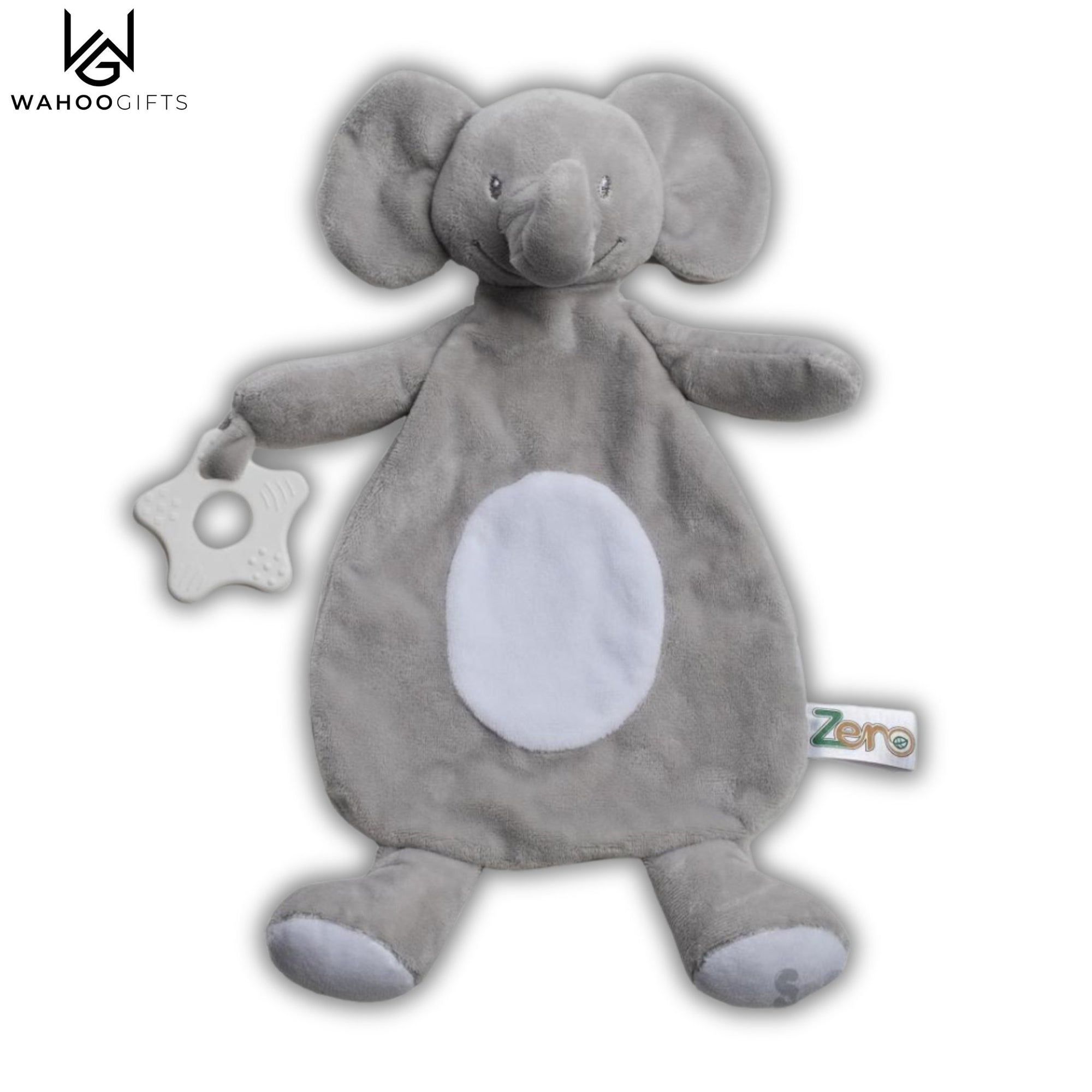 Baby Comforter - Grey Elephant Eco Teething Ring - WahooGifts