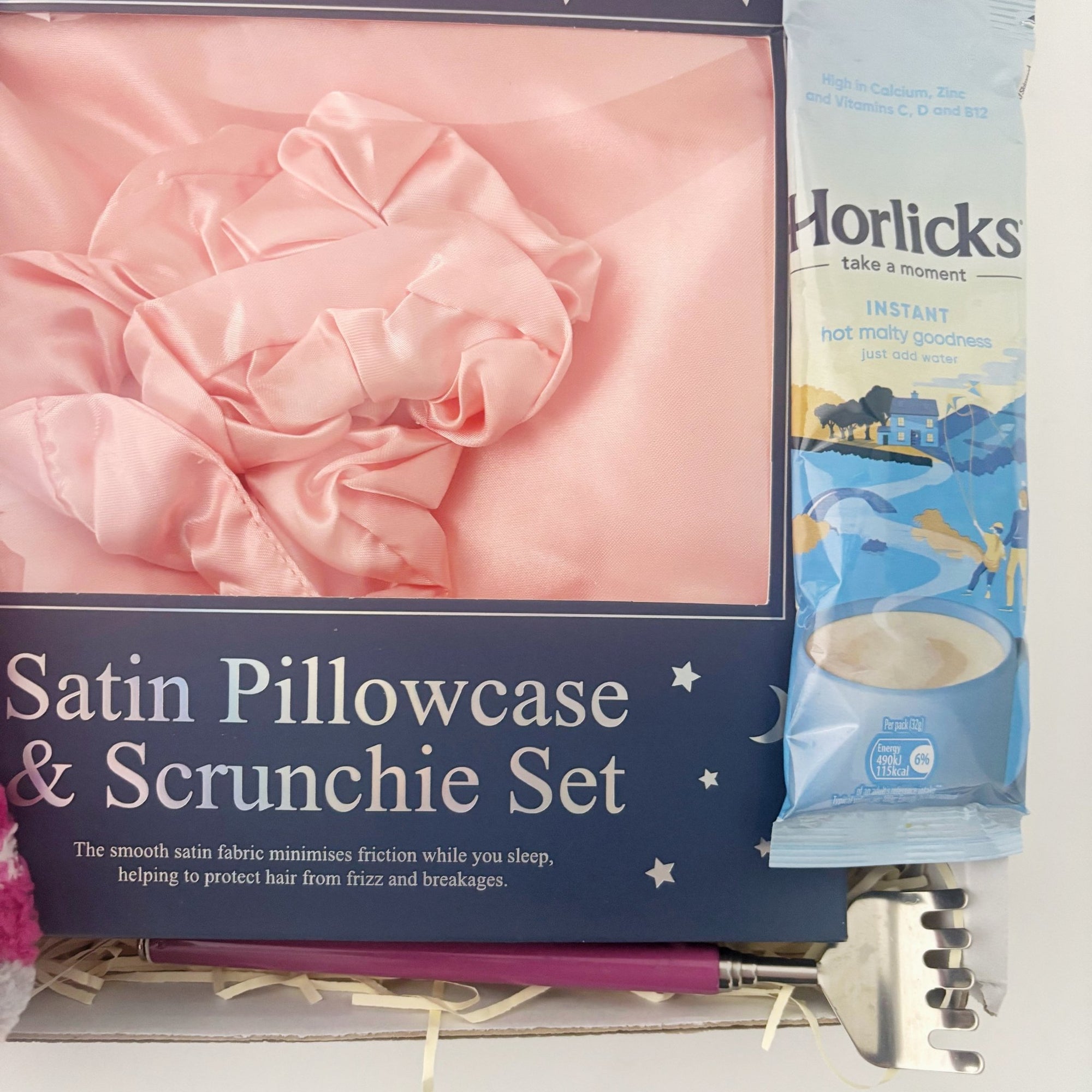 Bedtime Pamper Hamper – Satin Pillowcase Self - Care Gift Box - WahooGifts