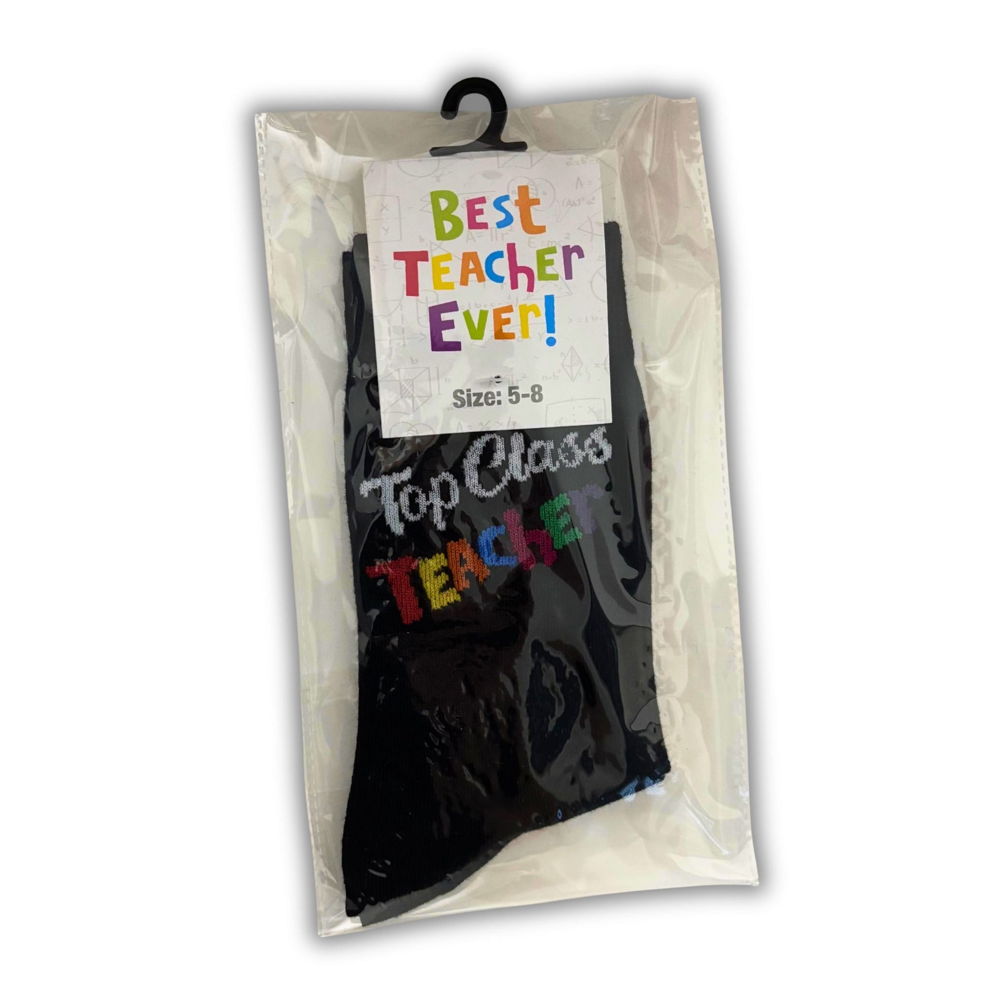 Best Teacher Ever Novelty Socks – "Top Class Teacher" Design – UK Size 5–8 - WahooGifts
