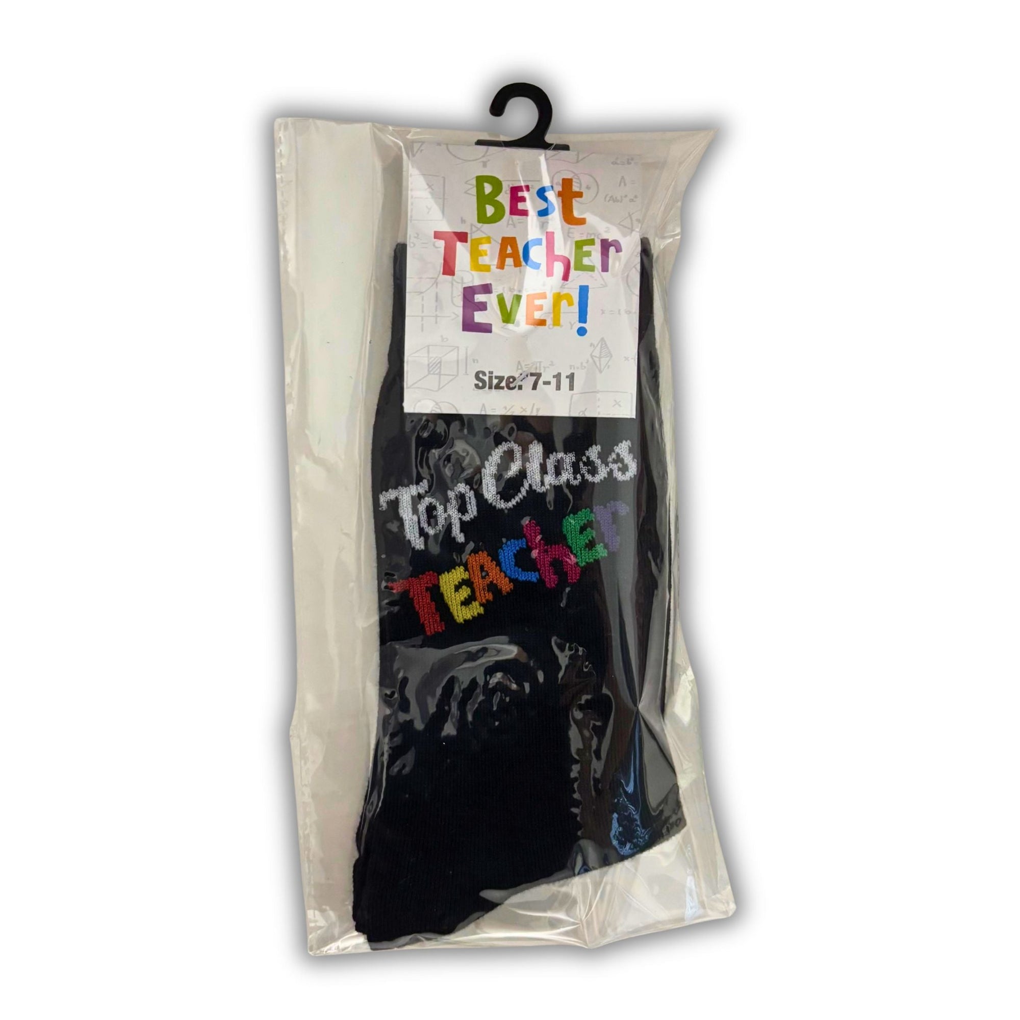 Best Teacher Ever Novelty Socks – "Top Class Teacher" Design – UK Size 7–11 - WahooGifts