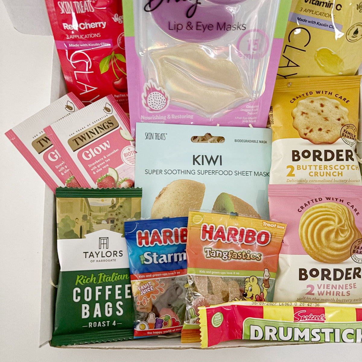 Birthday Hampers for Her – Face Masks, Tea & Sweet Treats Gift Box - WahooGifts