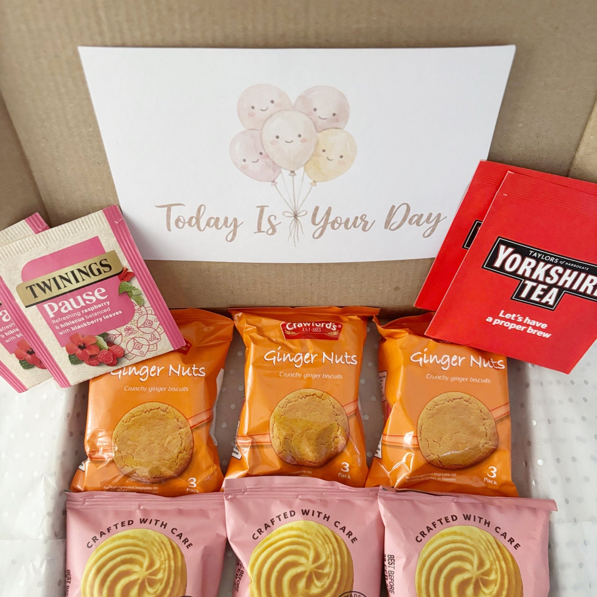Biscuit Hamper – Letterbox Gift with Ginger Nuts & Viennese Whirls - WahooGifts