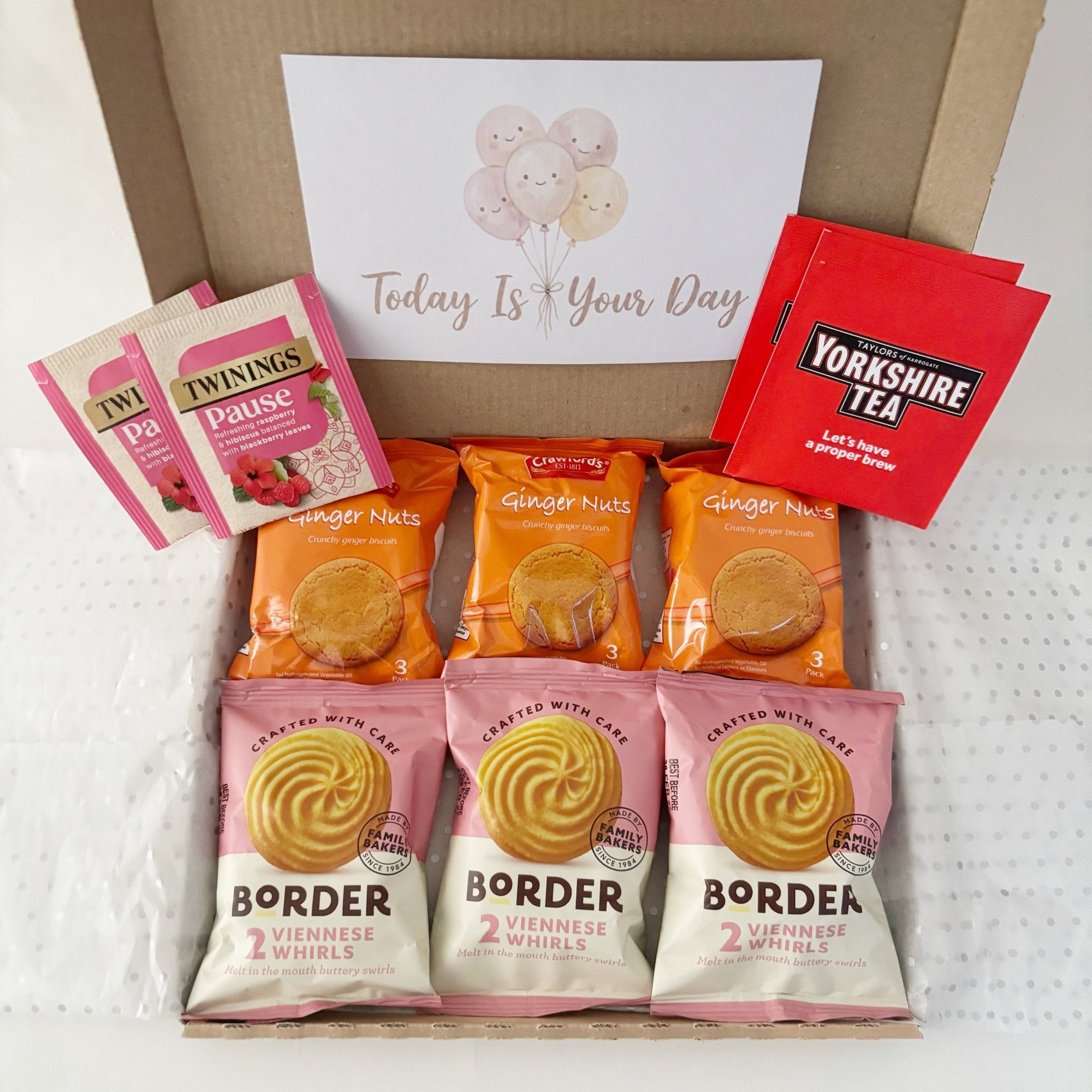 Biscuit Hamper – Letterbox Gift with Ginger Nuts & Viennese Whirls - WahooGifts