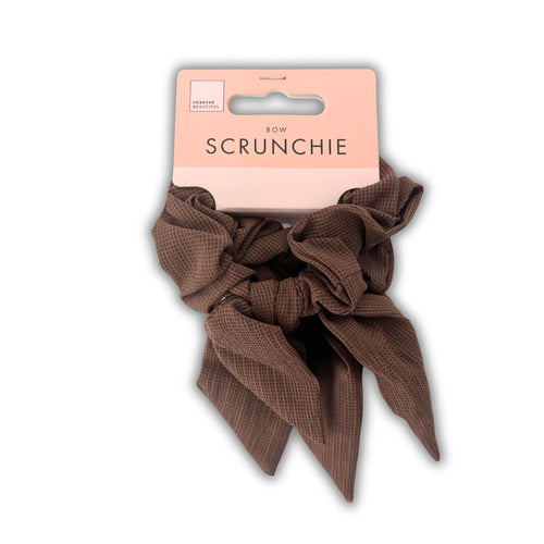 Bow Scrunchie – Brown