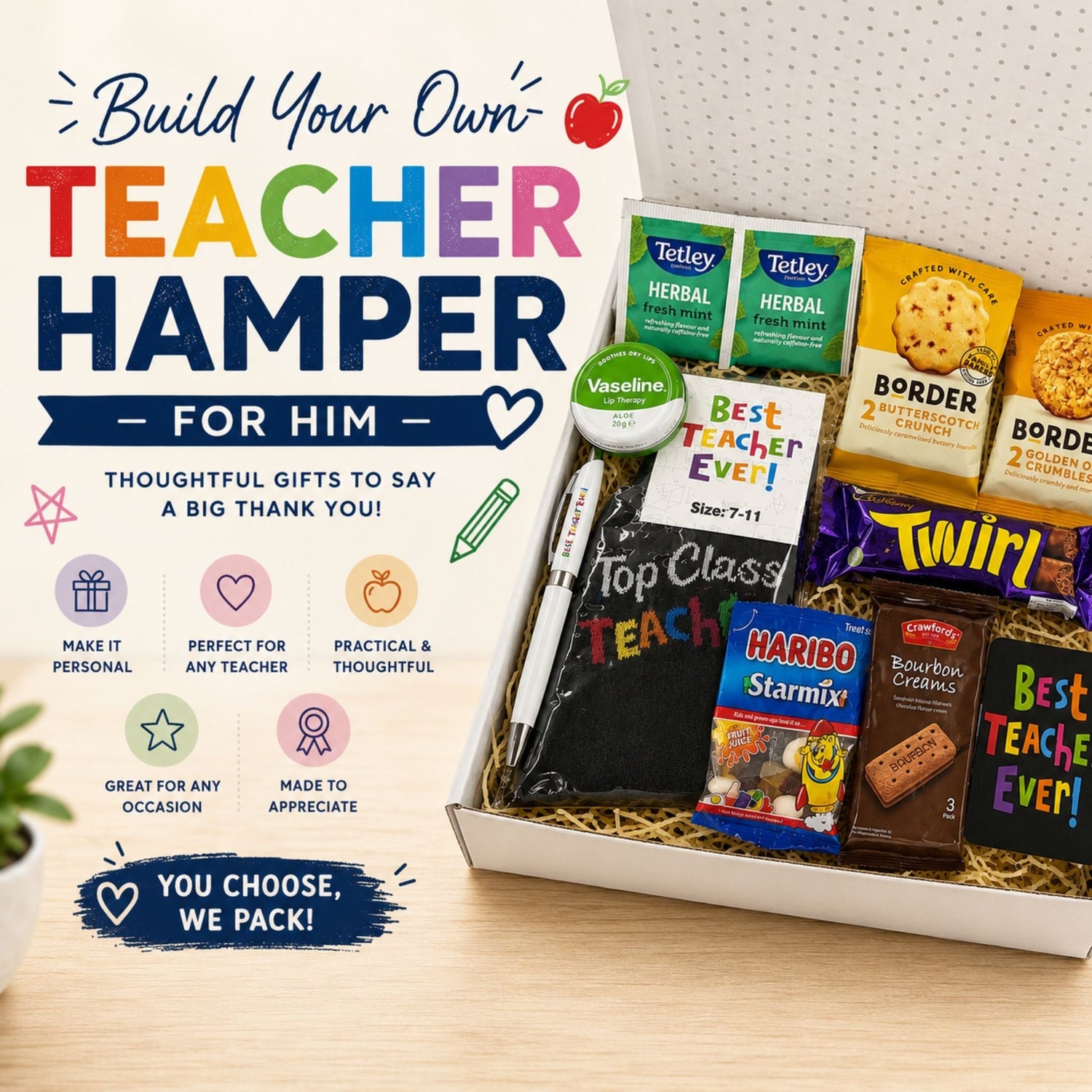 Build Your Own Teacher Hamper For Him - WahooGifts