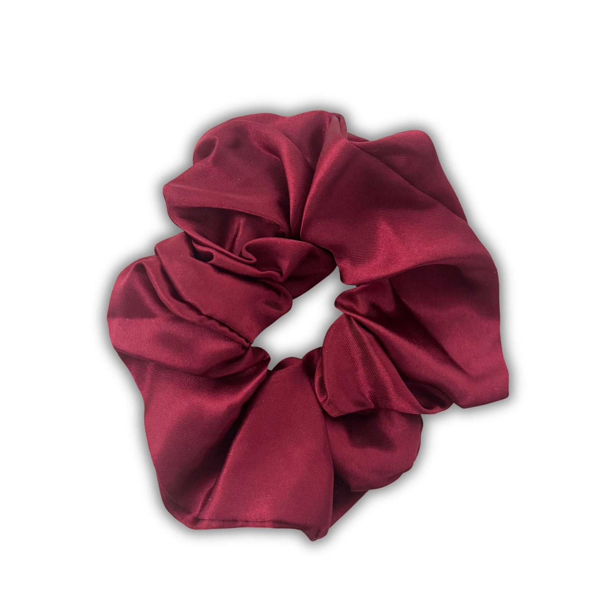 Burgundy Satin Hair Scrunchie - WahooGifts