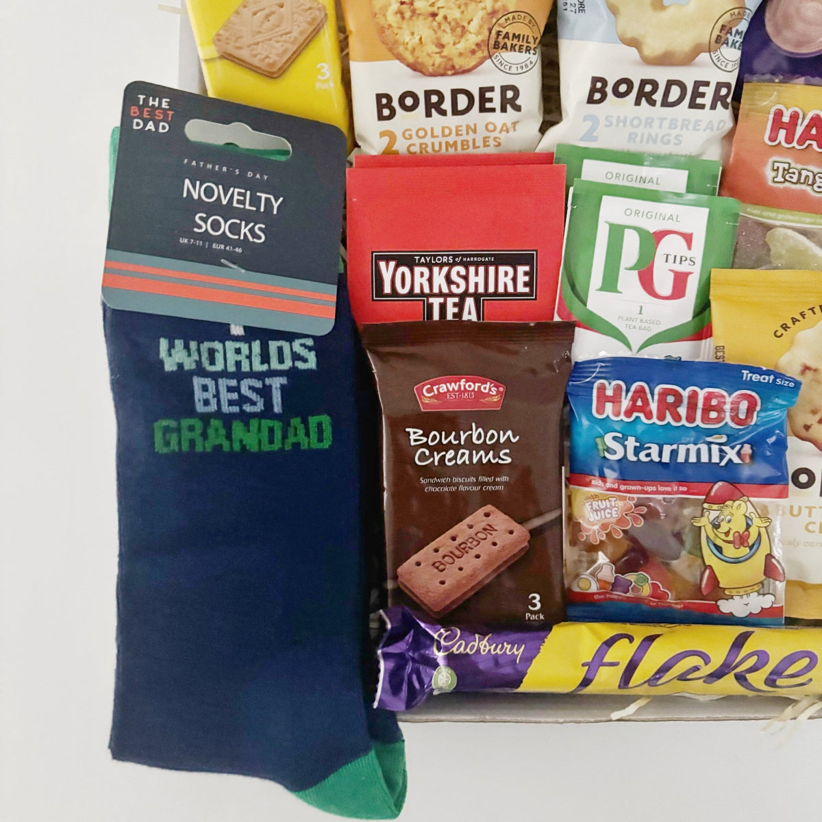 Christmas Gift for Grandad – Men’s Hamper with Socks, Tea & Treats - WahooGifts