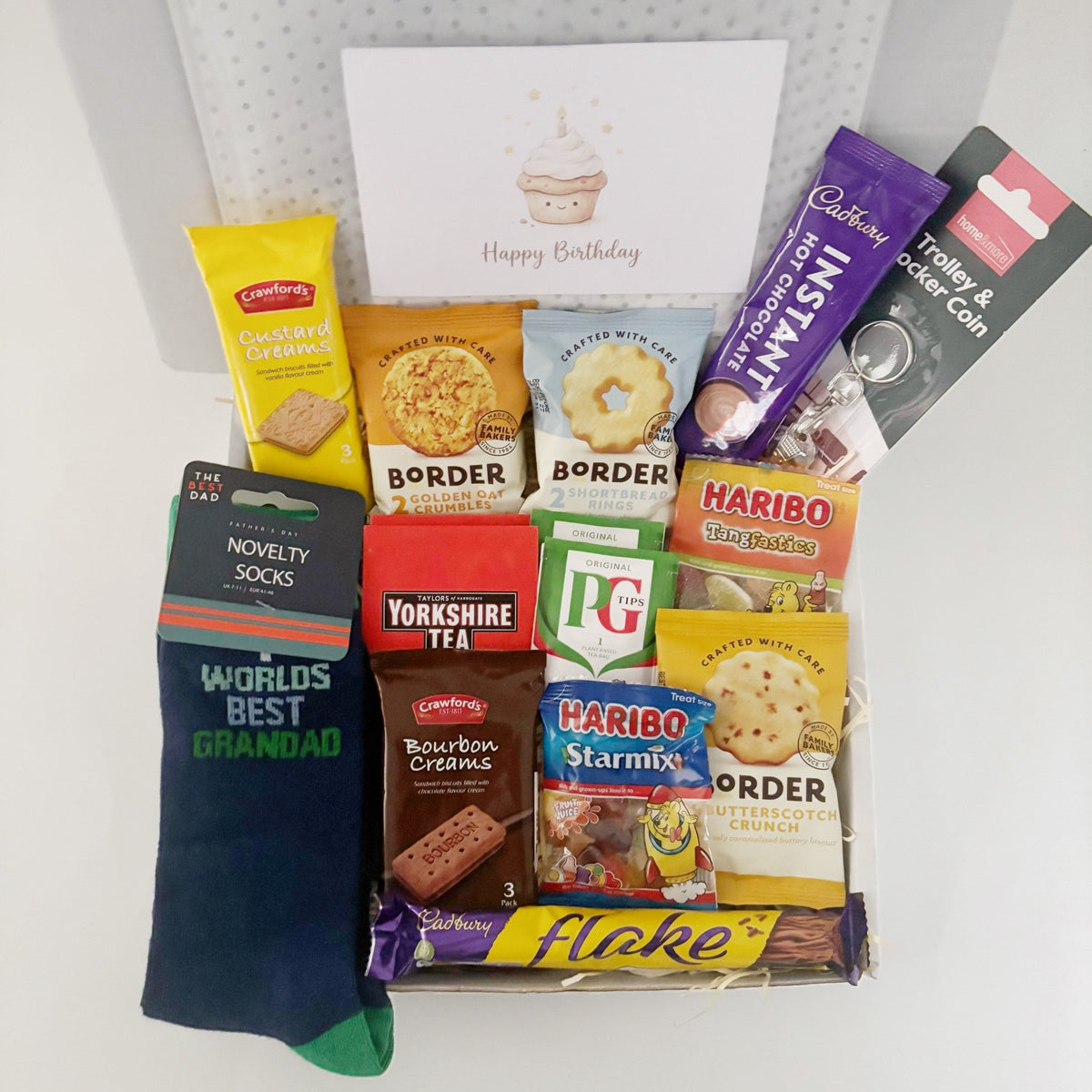 Christmas Gift for Grandad – Men’s Hamper with Socks, Tea & Treats - WahooGifts