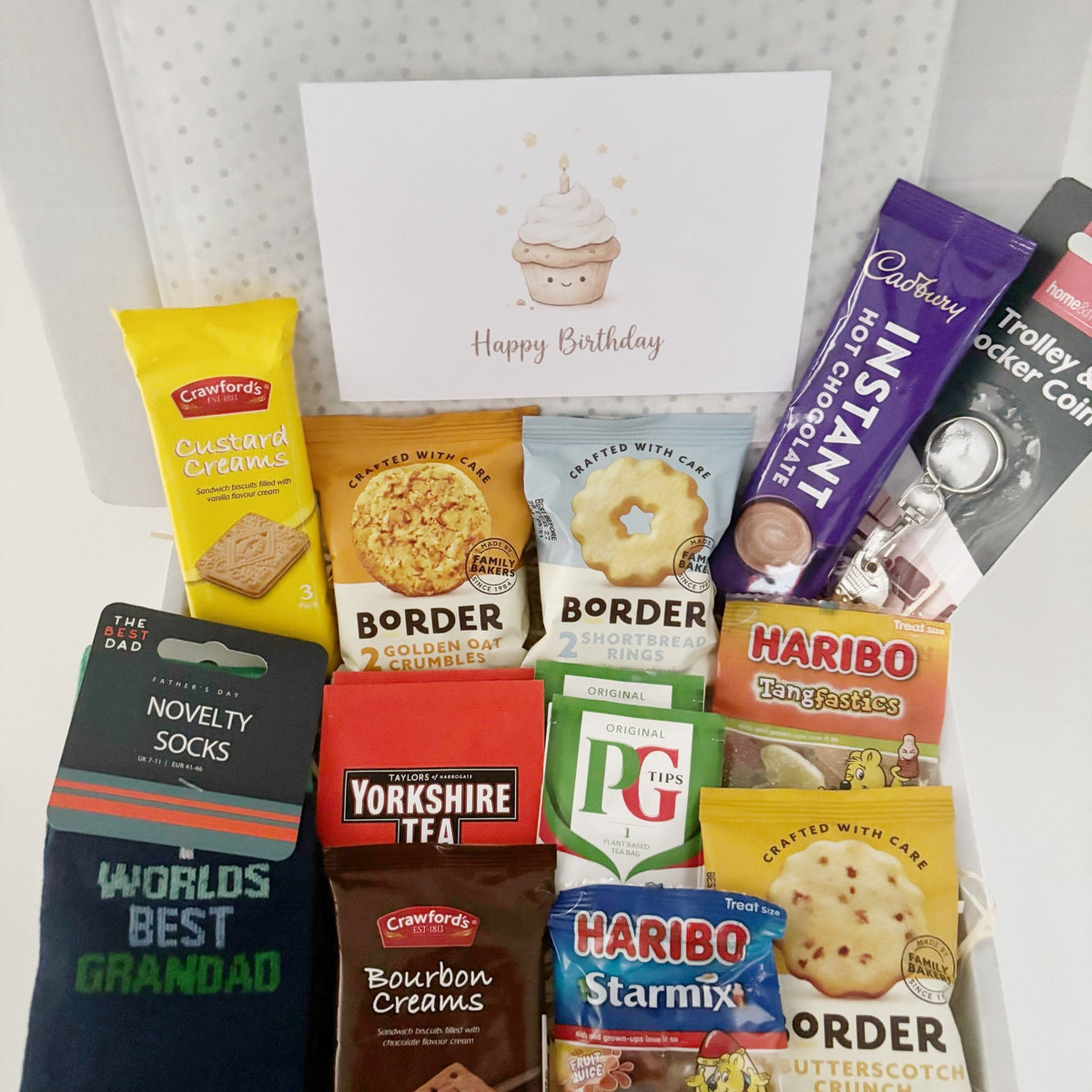 Christmas Gift for Grandad – Men’s Hamper with Socks, Tea & Treats - WahooGifts