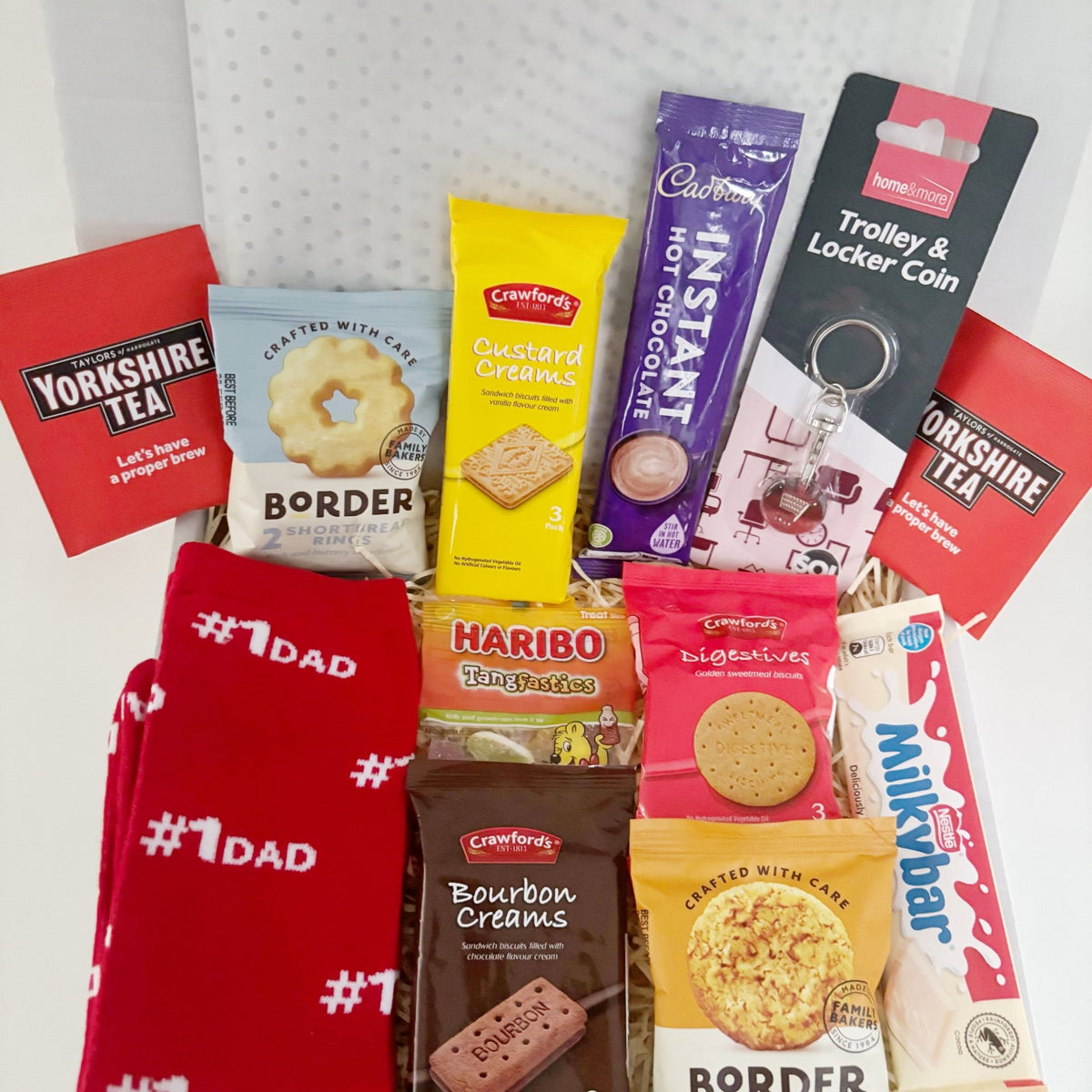 Christmas Gifts for Dad – Men’s Gift Hamper with Socks, Tea & Treats - WahooGifts