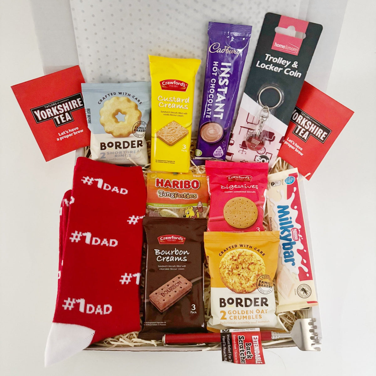 Christmas Gifts for Dad – Men’s Gift Hamper with Socks, Tea & Treats - WahooGifts