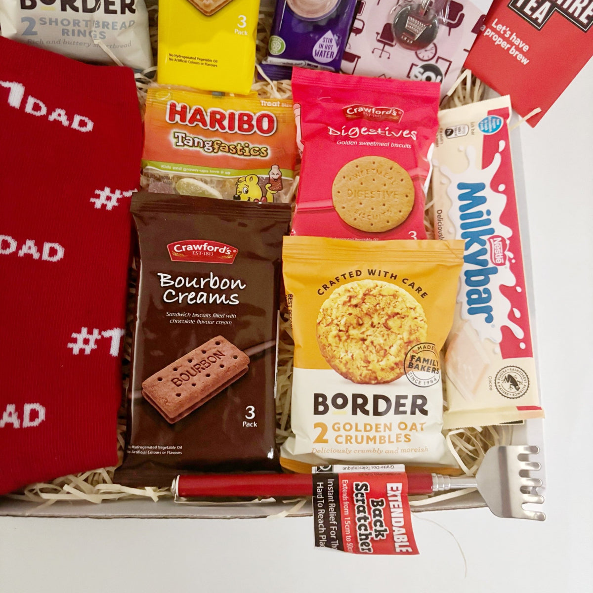 Christmas Gifts for Dad – Men’s Gift Hamper with Socks, Tea & Treats - WahooGifts