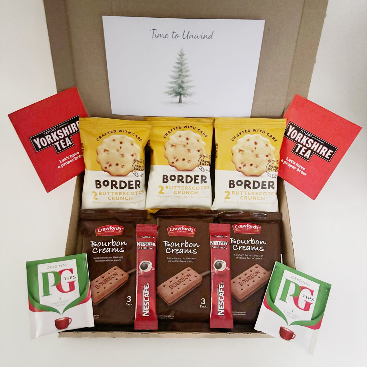 Christmas Tea and Biscuit Hamper – Letterbox Gift with Coffee & Treats - WahooGifts