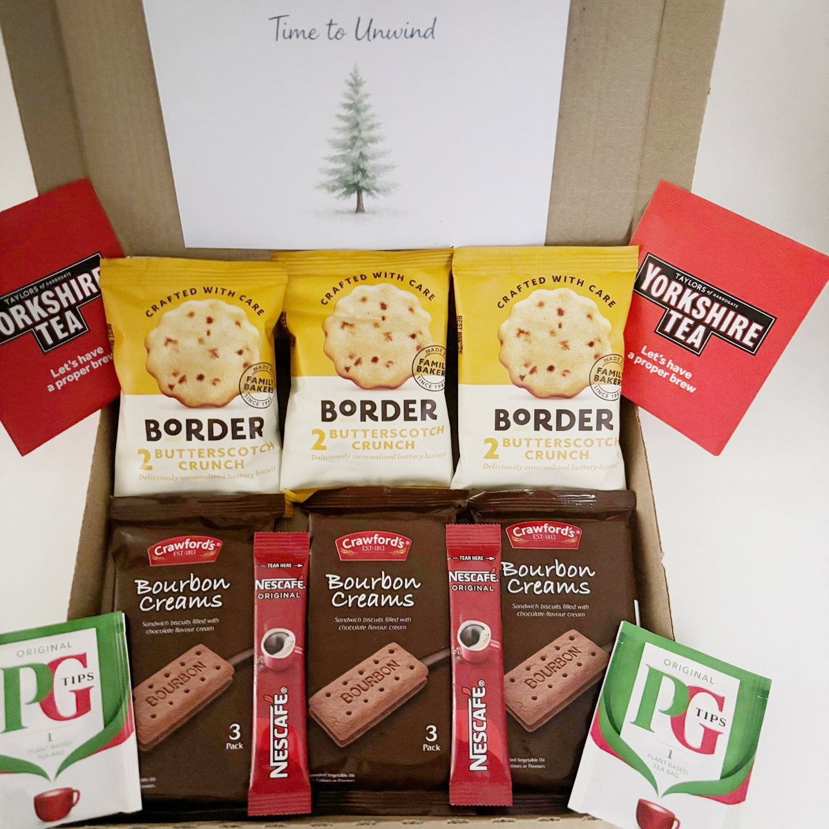 Christmas Tea and Biscuit Hamper – Letterbox Gift with Coffee & Treats - WahooGifts