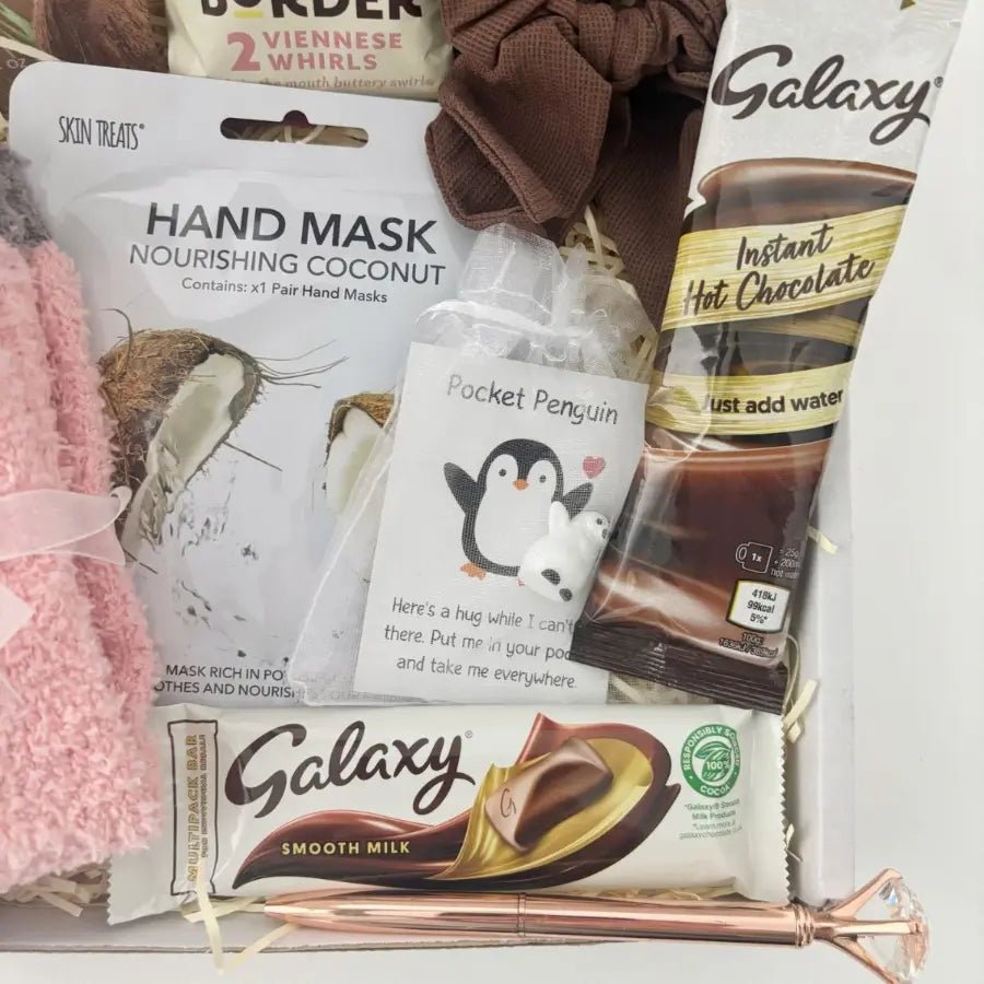 Cosy Comfort Pamper Hamper – Chocolate & Self - Care Gift Box - WahooGifts