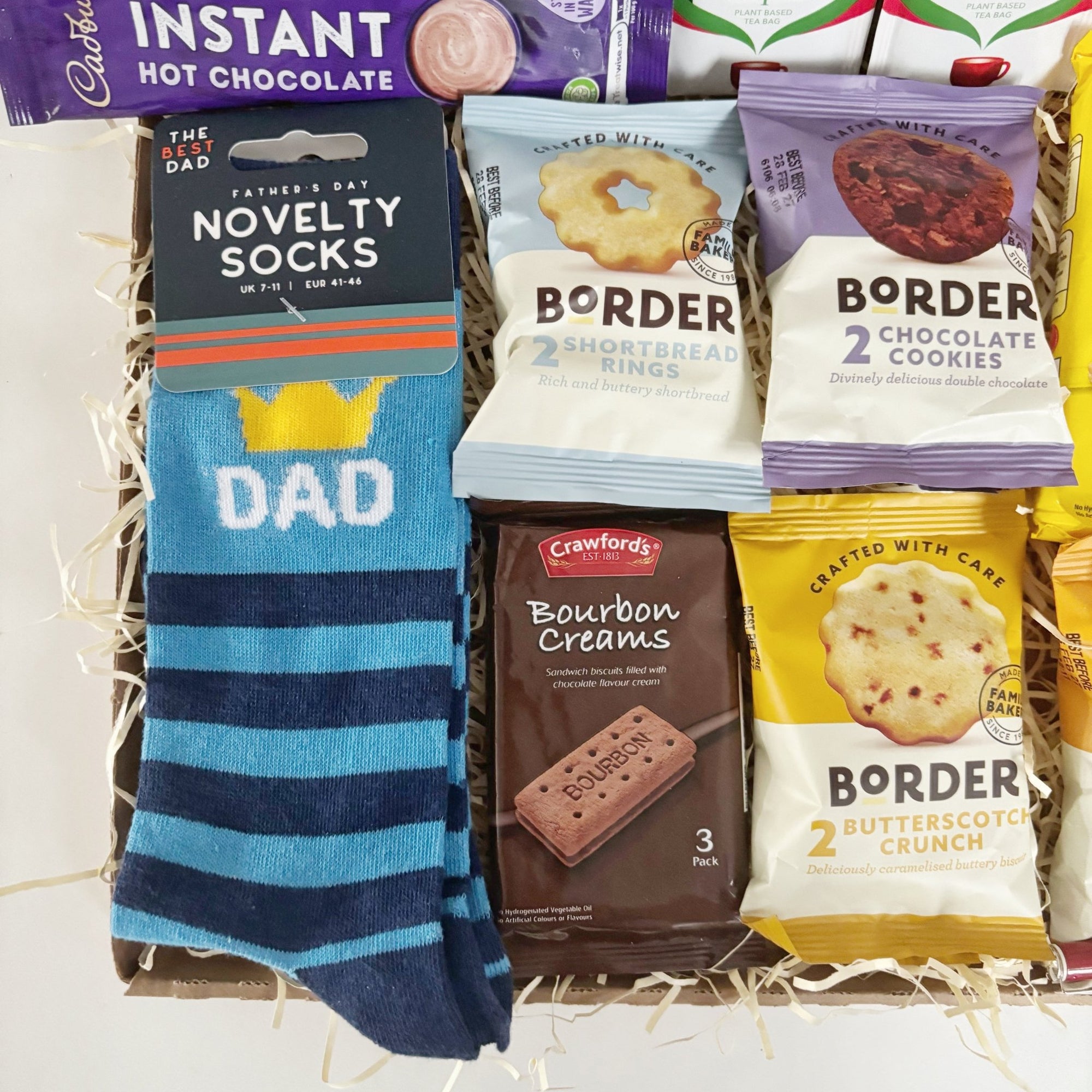 Dad Gift Hamper – Tea Biscuits & Treats Letterbox Gift Box - WahooGifts
