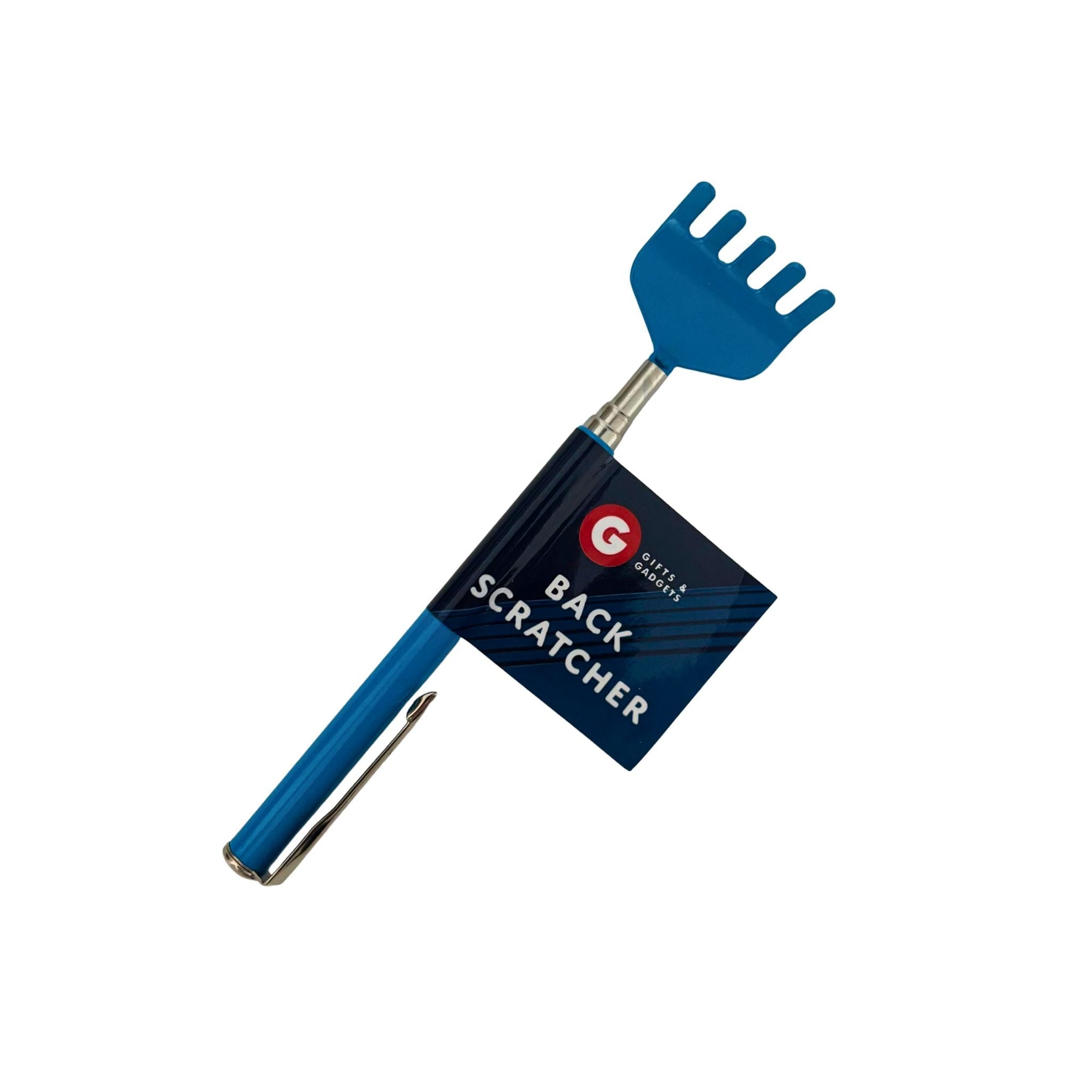 Extendable Back Scratcher – Blue Telescopic Gadget - WahooGifts