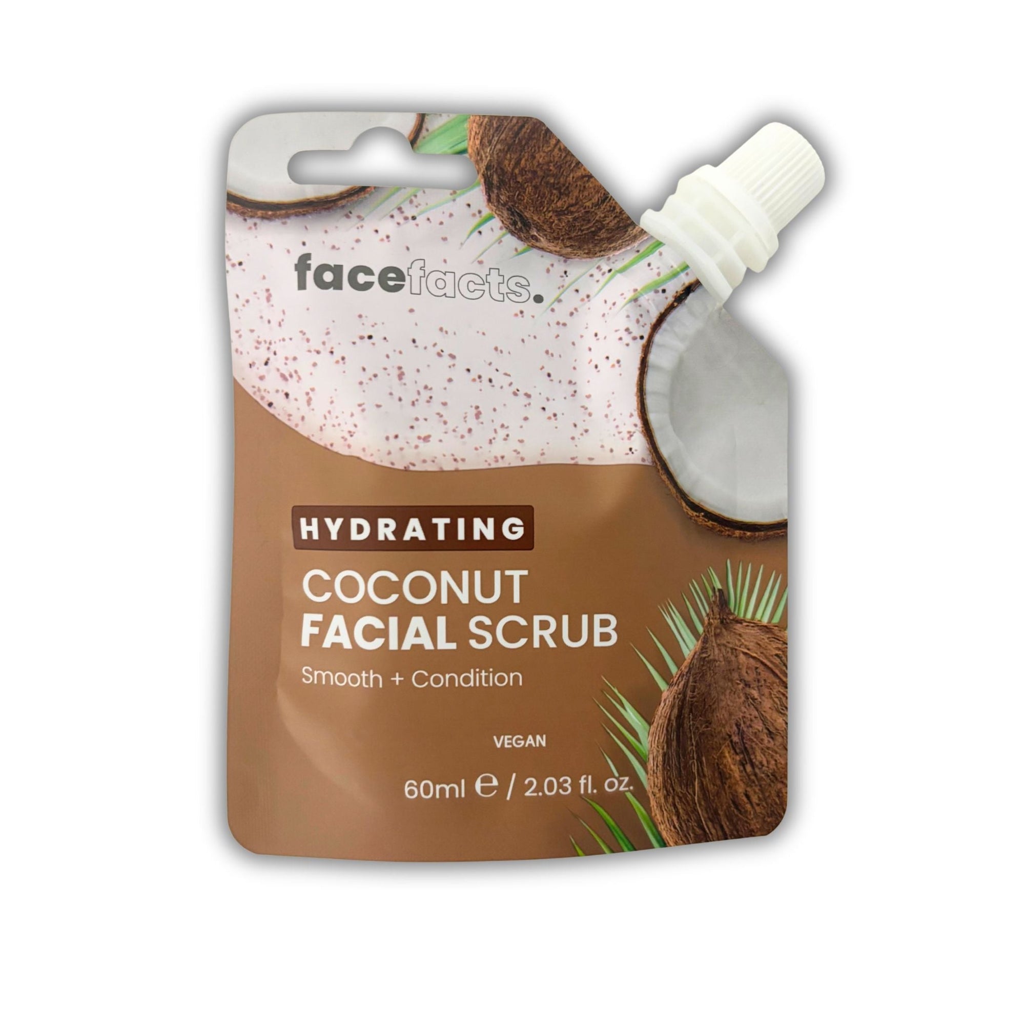 Face Facts Coconut Facial Scrub 60ml - WahooGifts