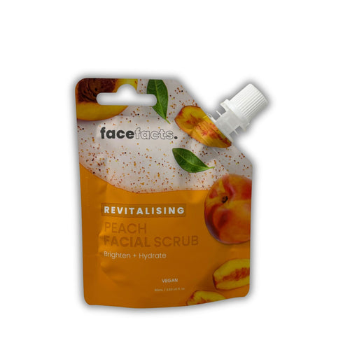 Face Facts Peach Facial Scrub – Revitalising & Brightening Skincare