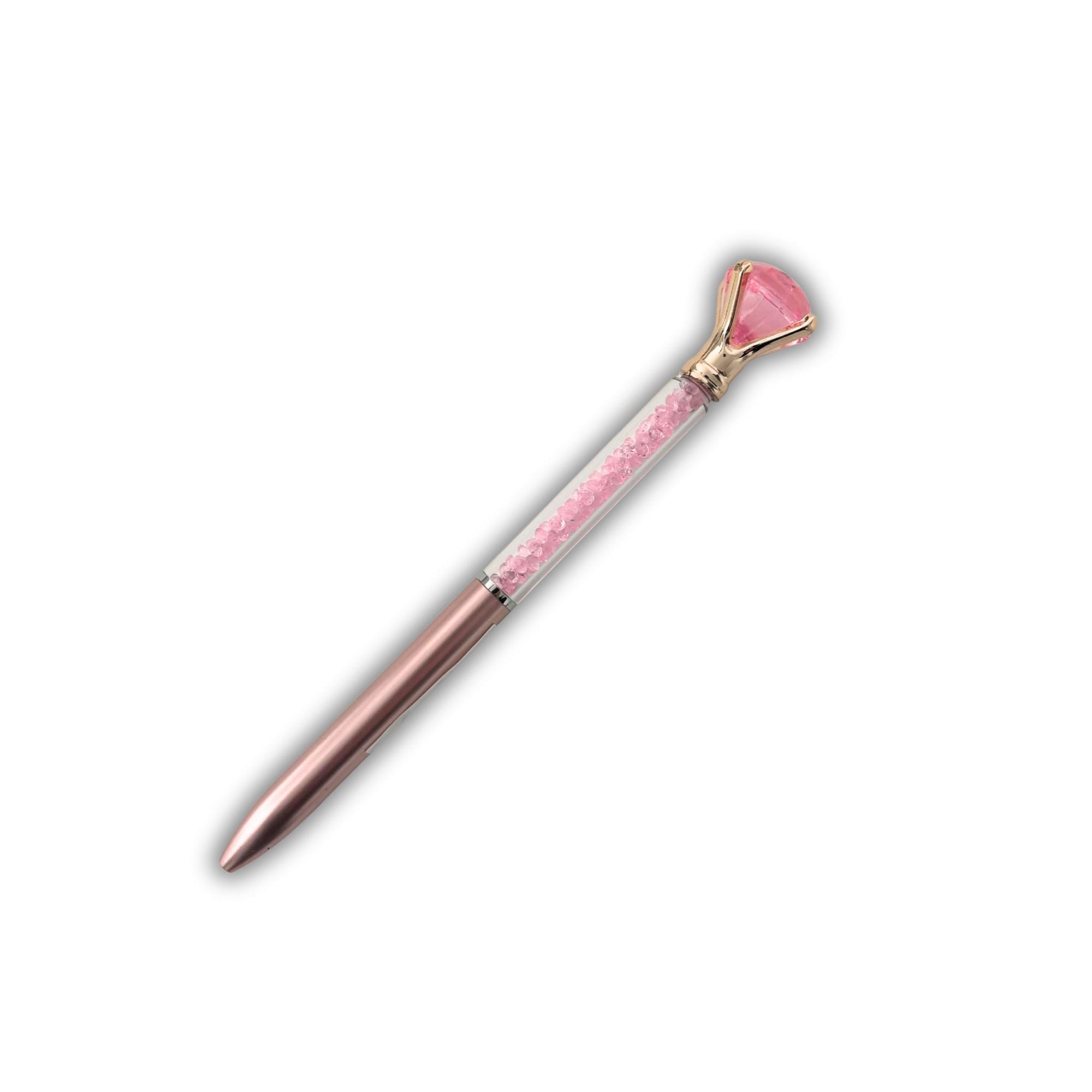 Gem Stone Pen – Blush Crystal Diamond Ballpoint - WahooGifts