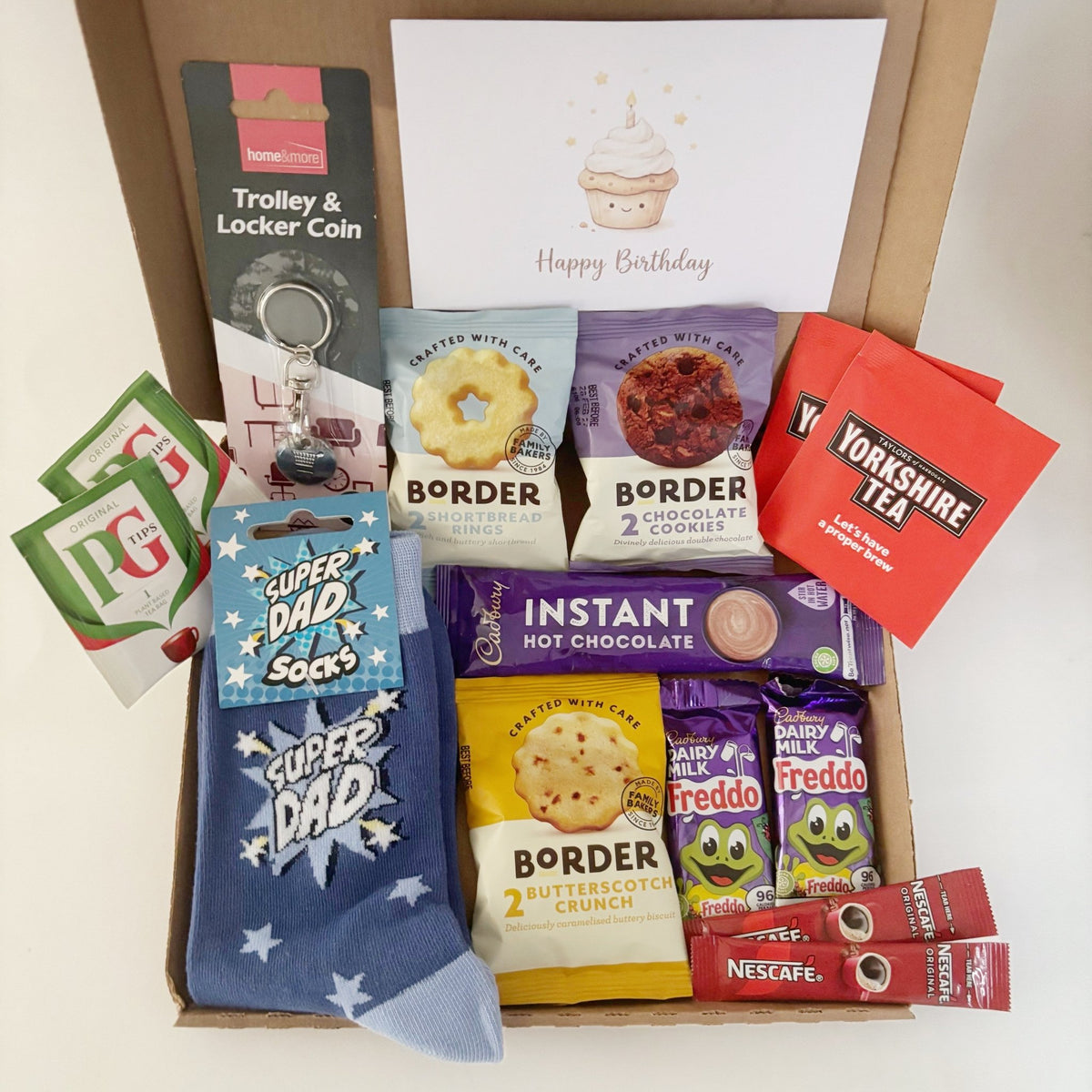 Gifts for Dad Who Has Everything – Letterbox Hamper with Super Dad Socks - WahooGifts