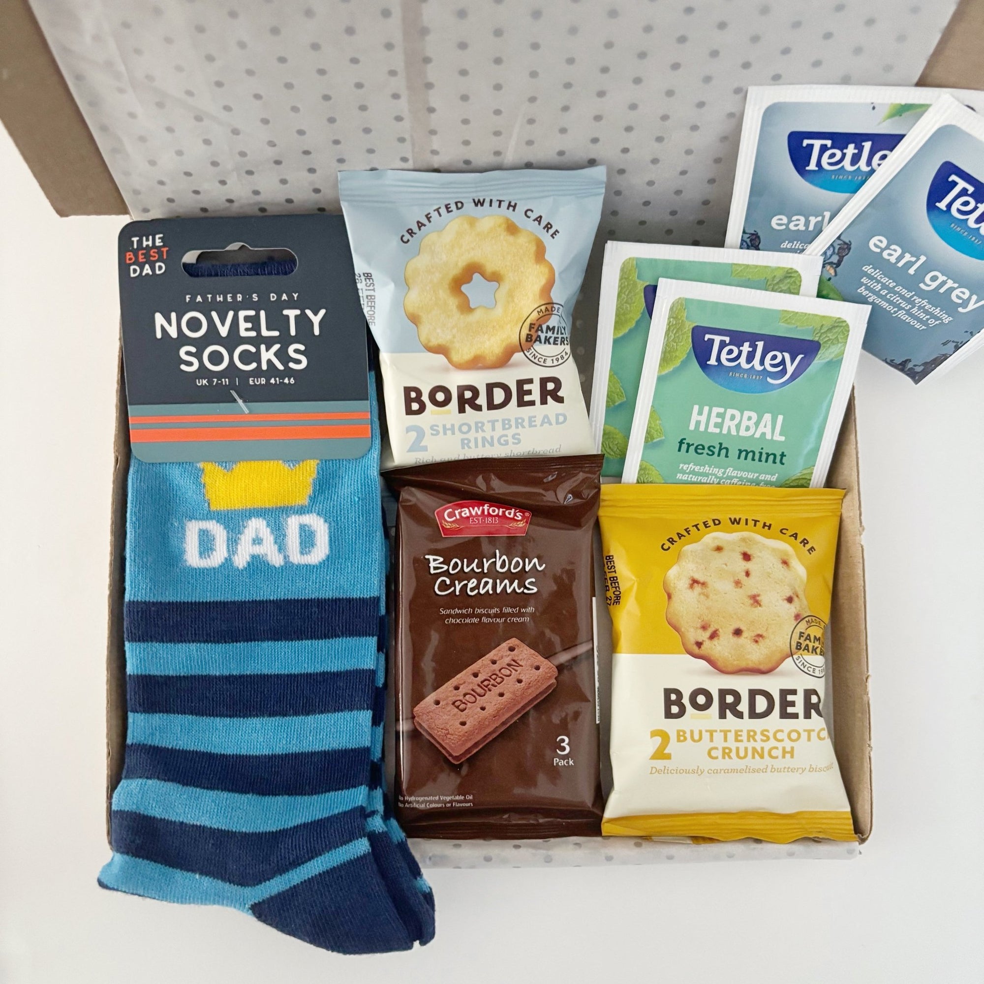 Gifts for Dad Who Wants Nothing - Tea, Biscuit & Treat Hamper - WahooGifts
