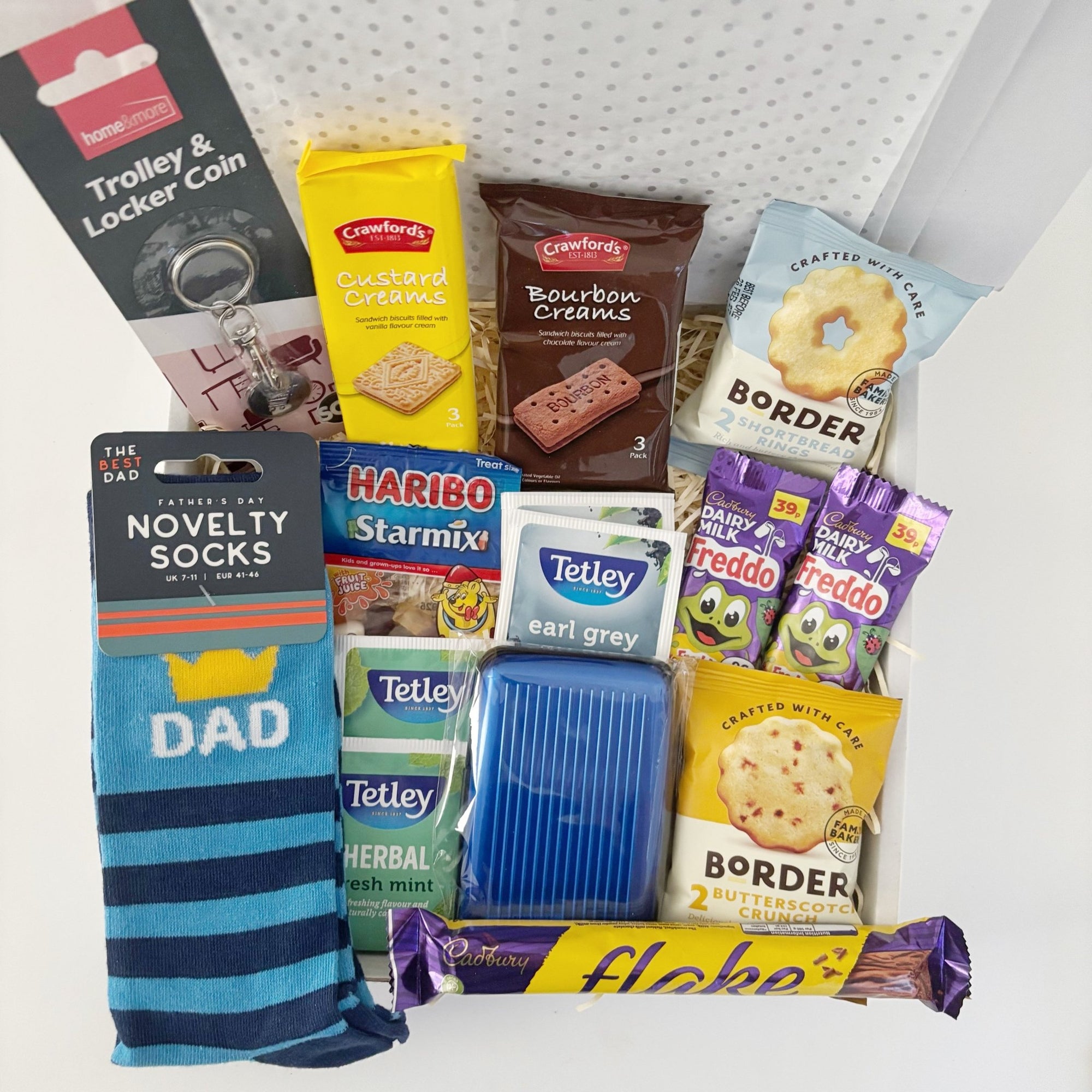 Gifts for Dad Who Wants Nothing - Tea, Biscuit & Treat Hamper - WahooGifts