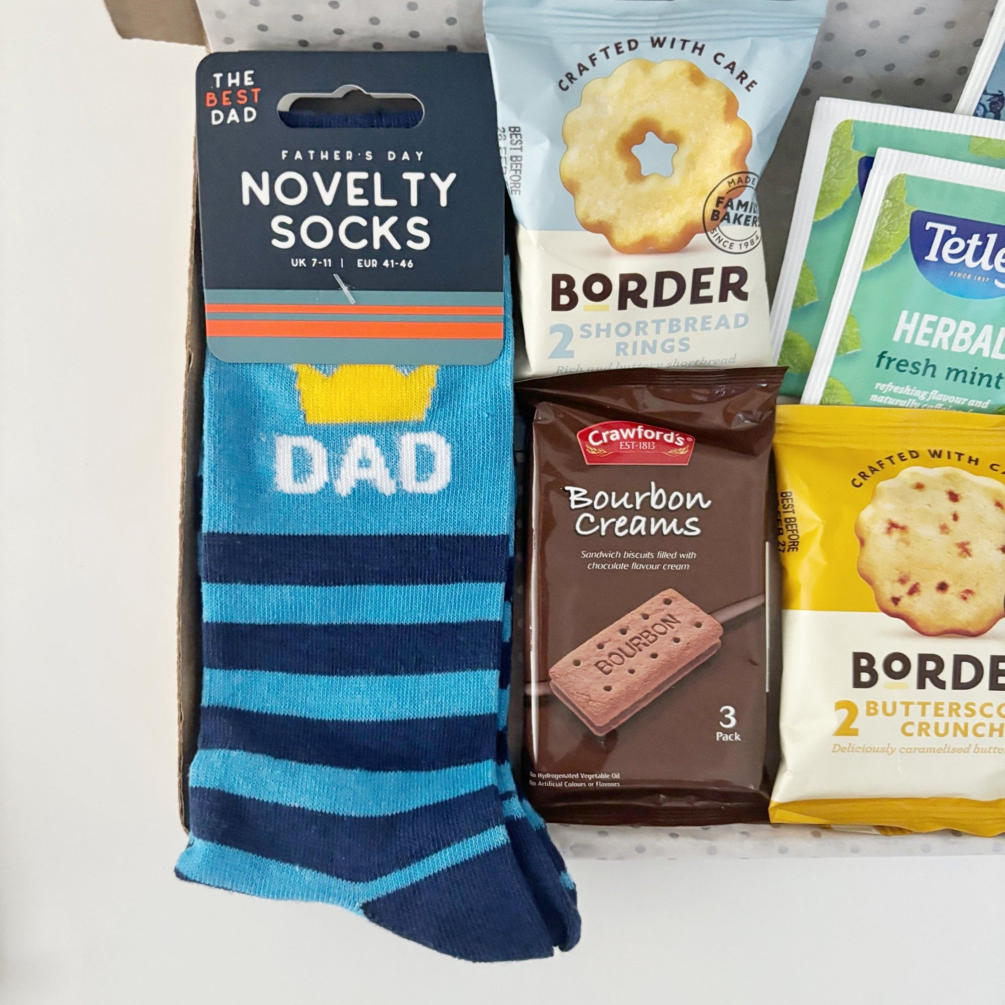 Gifts for Dad Who Wants Nothing - Tea, Biscuit & Treat Hamper - WahooGifts