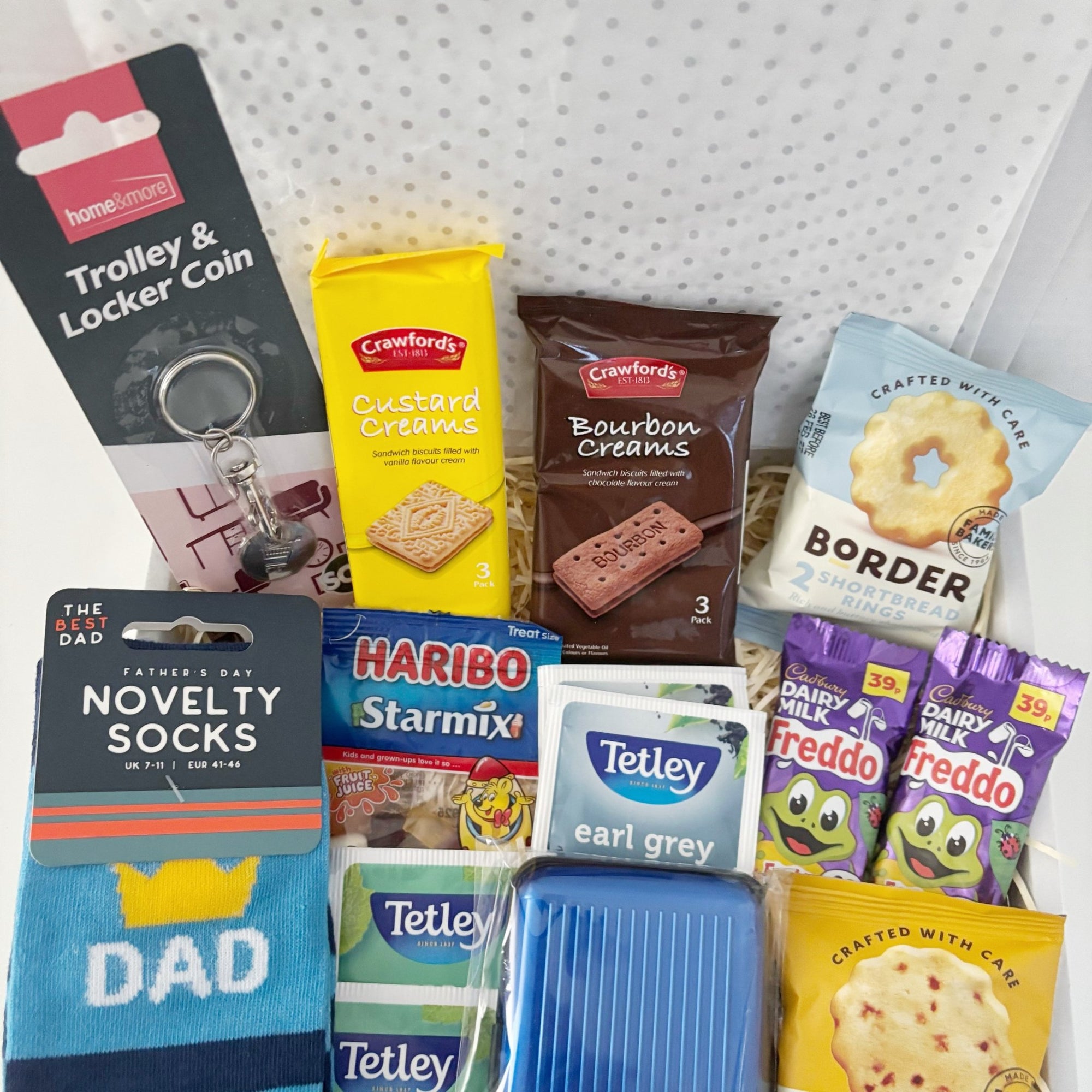 Gifts for Dad Who Wants Nothing - Tea, Biscuit & Treat Hamper - WahooGifts