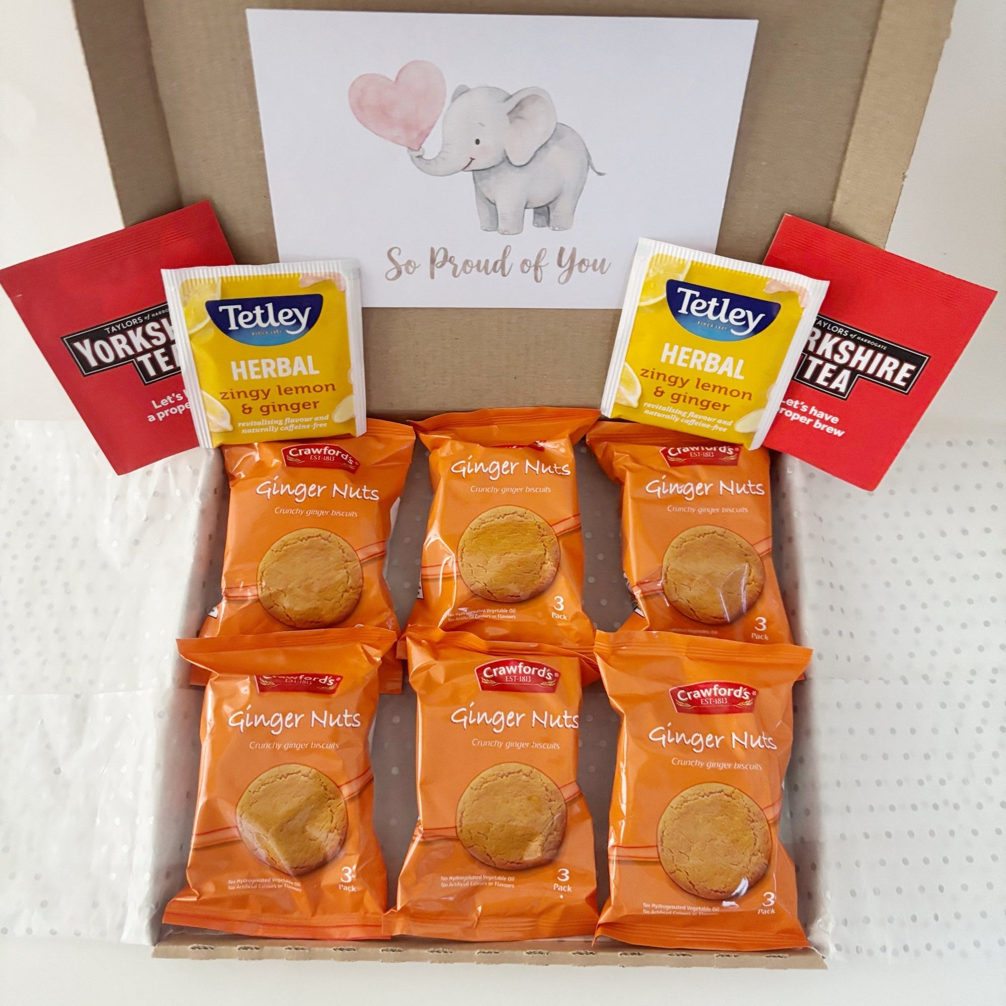 Ginger Biscuit Letterbox Gift – Tea & Ginger Nut Biscuit Hamper - WahooGifts