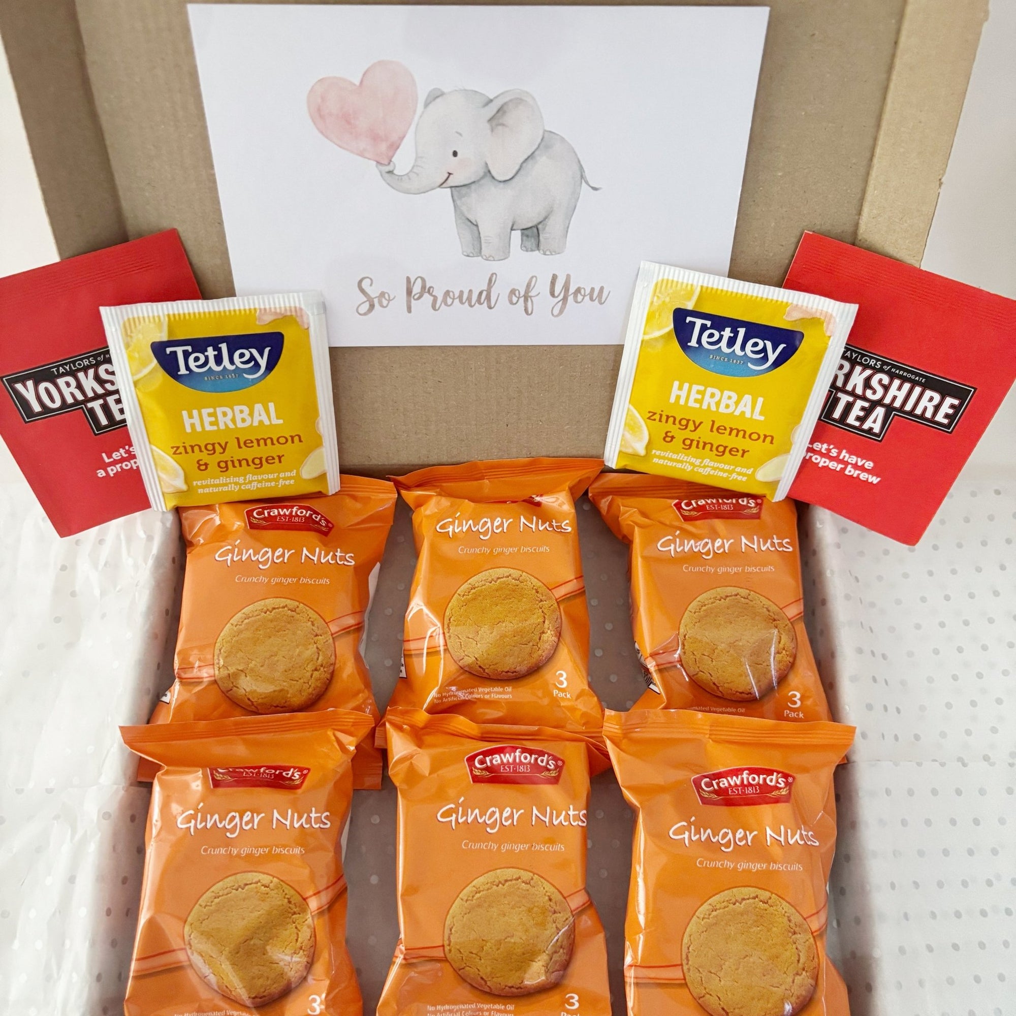 Ginger Biscuit Letterbox Gift – Tea & Ginger Nut Biscuit Hamper - WahooGifts