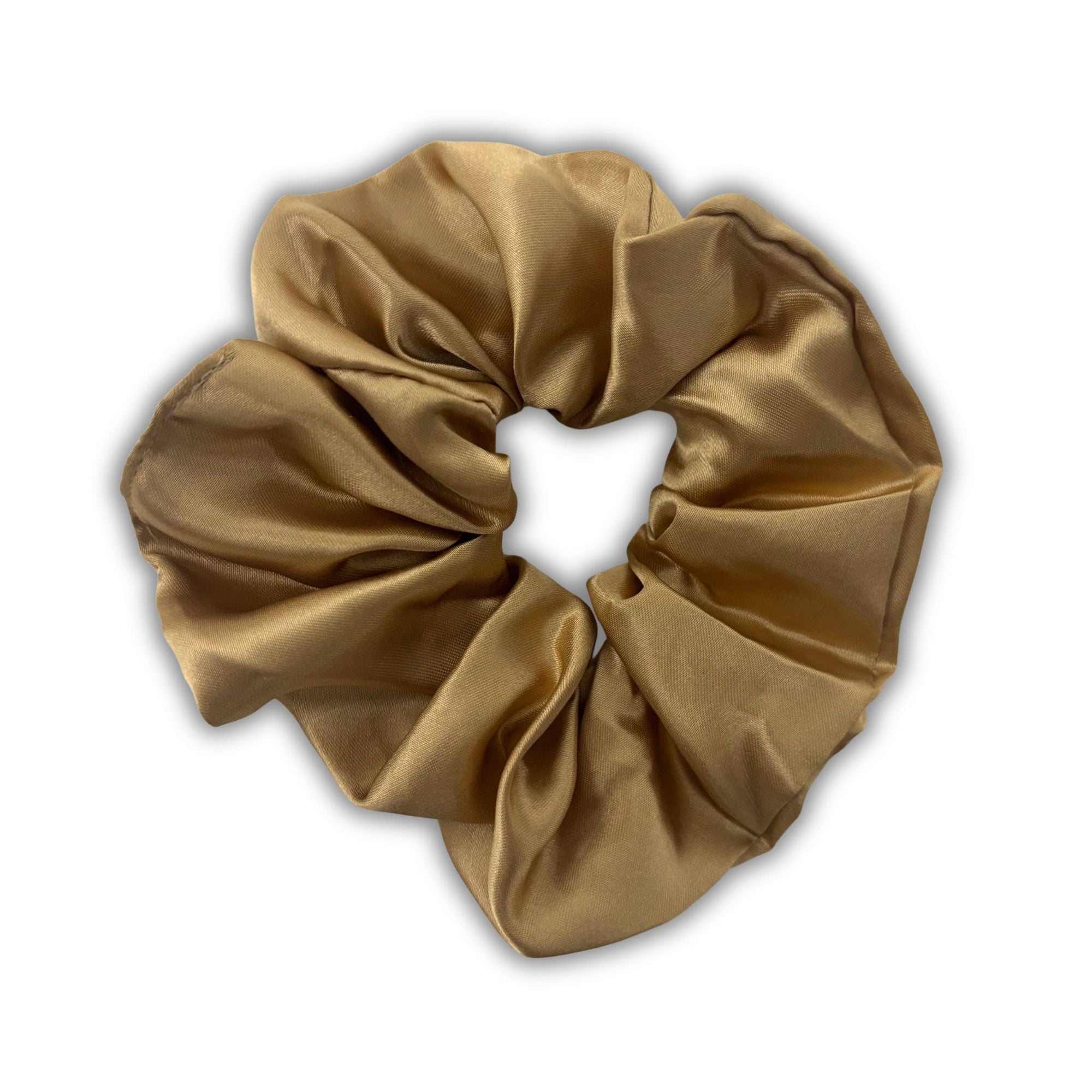 Gold Satin Hair Scrunchie - WahooGifts