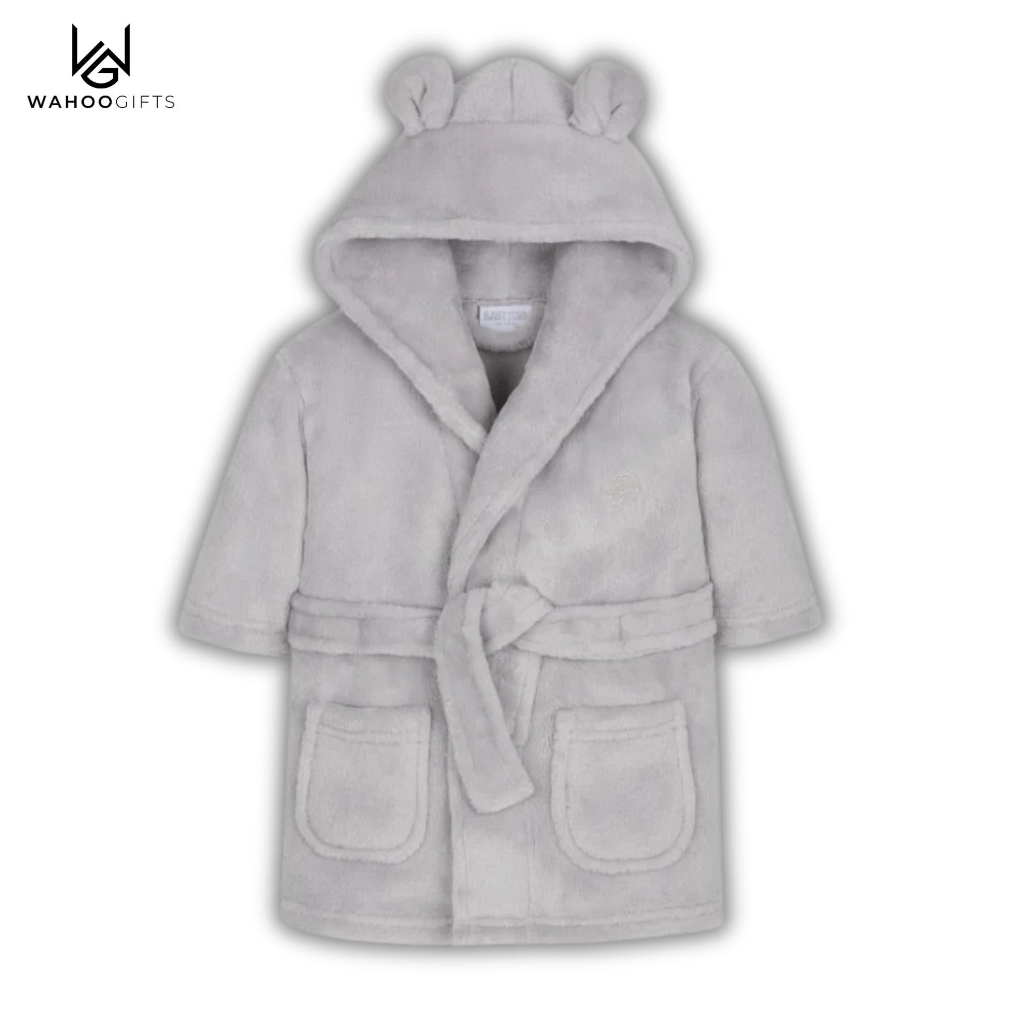 Grey Baby Dressing Gown - WahooGifts