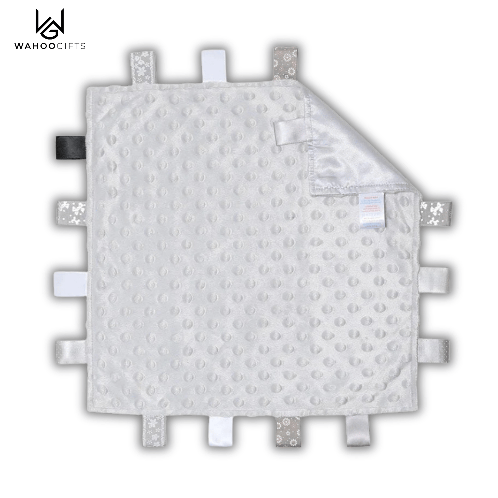 Grey Bubble Baby Comforter With Taggies - WahooGifts