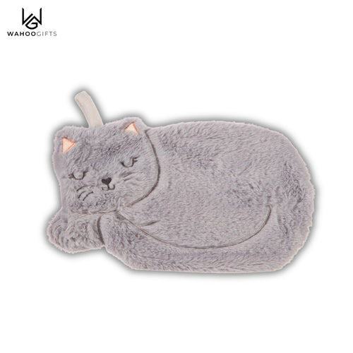 Grey Cat Hot Water Bottle