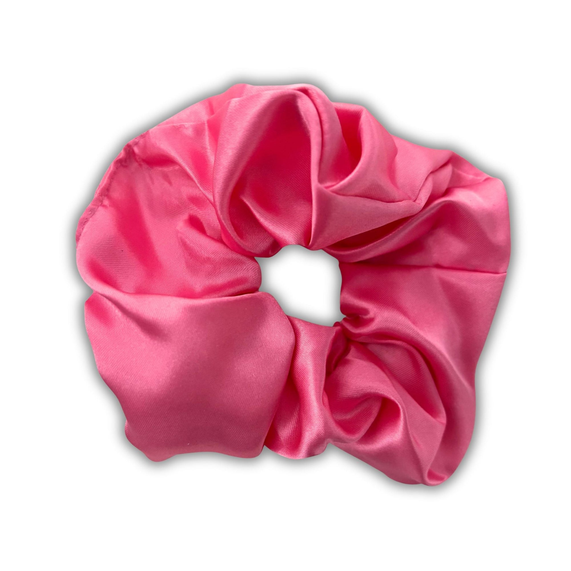 Hot Pink Satin Hair Scrunchie - WahooGifts