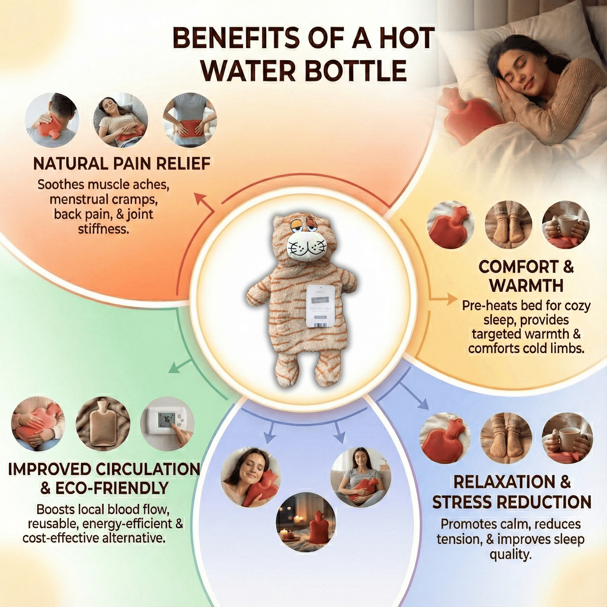 Hot Water Bottle - Plush Cat - WahooGifts