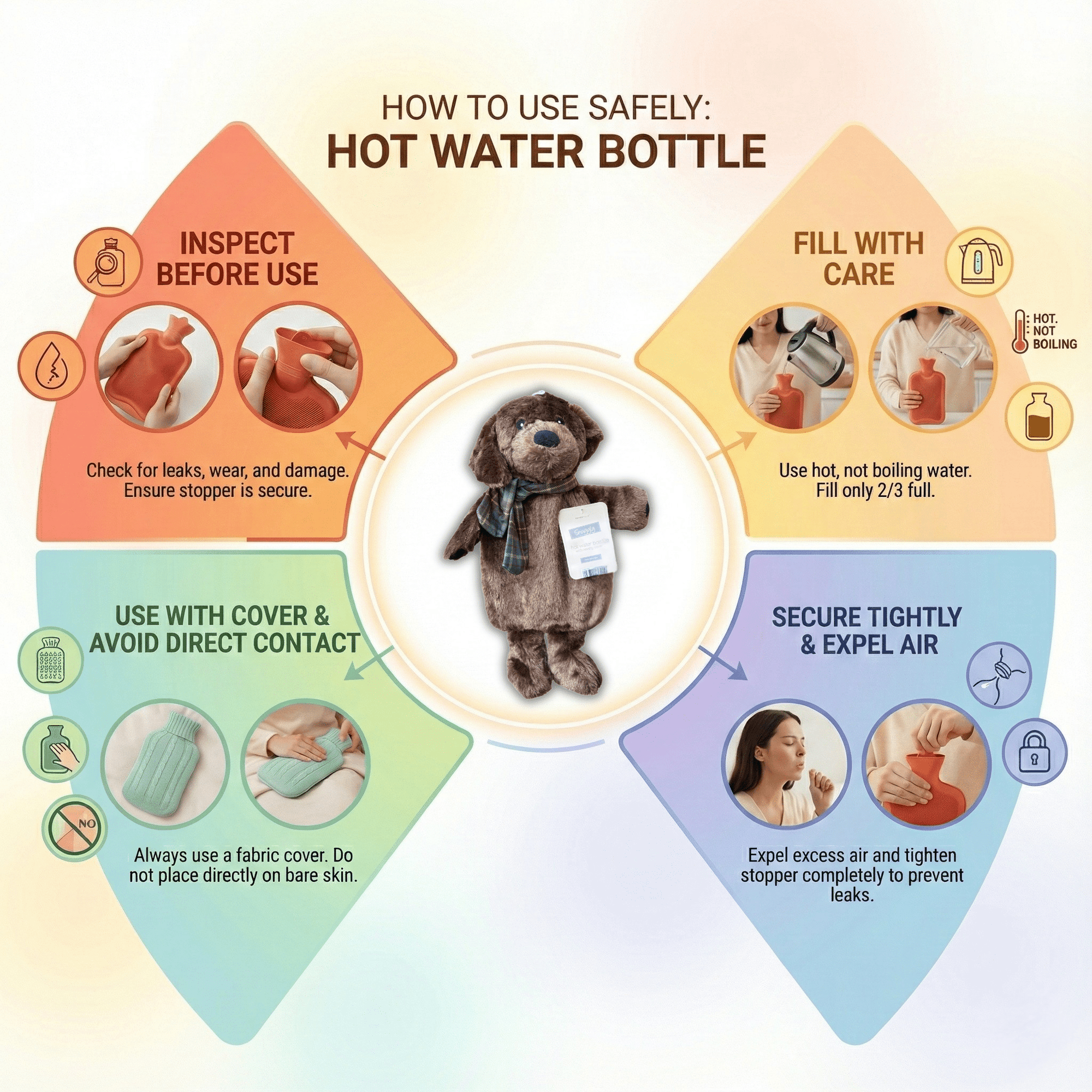 Hot Water Bottle - Plush Dog - WahooGifts