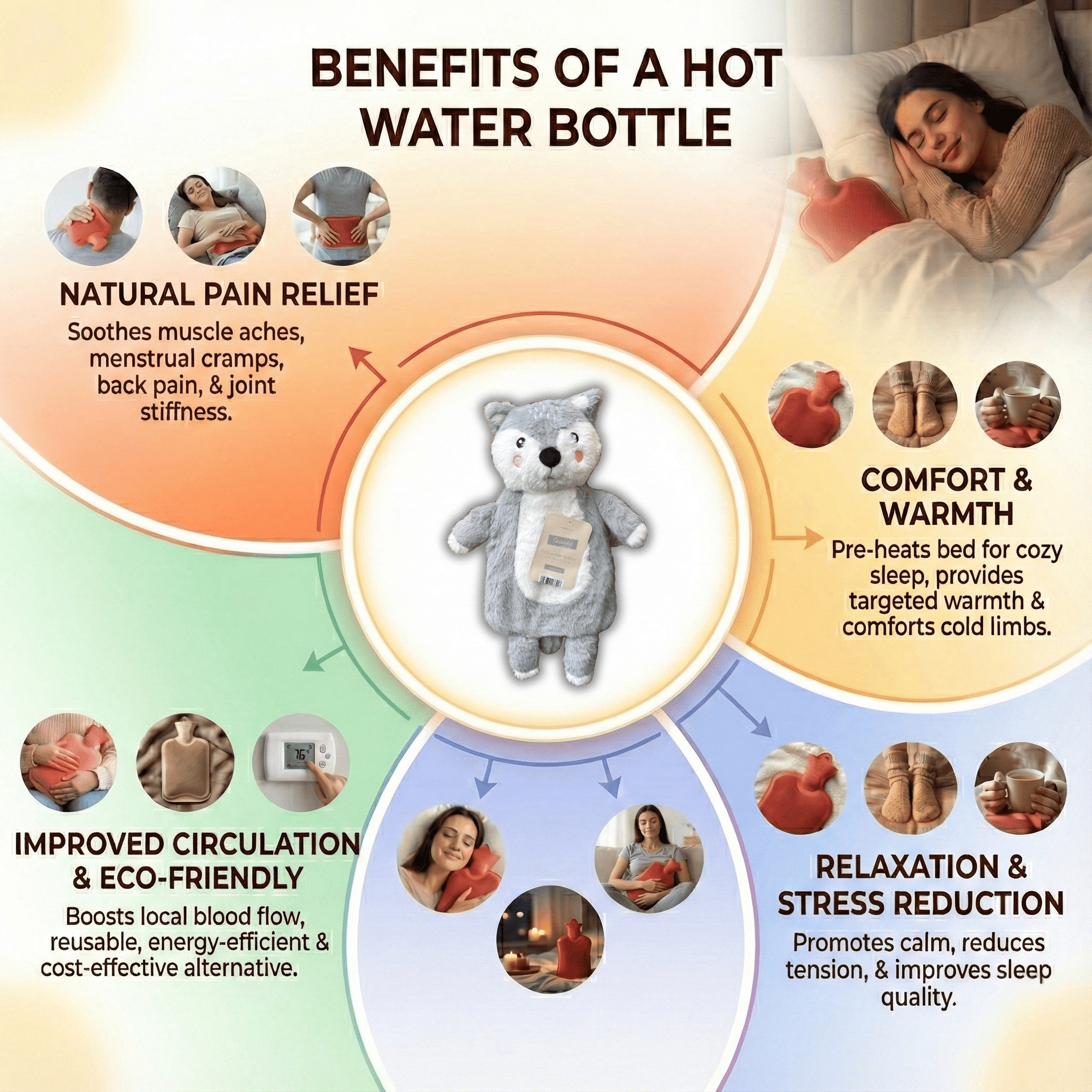 Hot Water Bottle - Wolf - WahooGifts