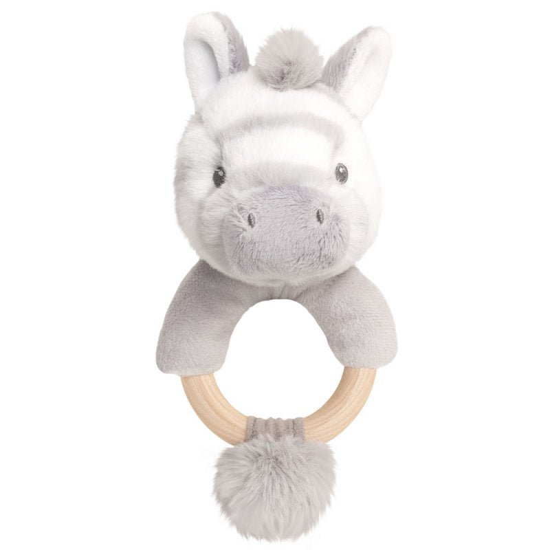 Keeleco Cuddle Zebra Ring Rattle - WahooGifts