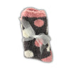 Ladies Fluffy Cosy Socks – Grey & Pink Polka Dot - WahooGifts