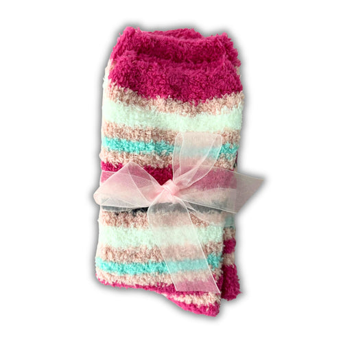 Ladies Luxury Fluffy Cosy Socks Gift Set – Super Soft Warm Lounge Socks with Ribbon