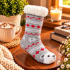 Ladies Polar Bear Slipper Fluffy Socks with Lining - WahooGifts