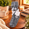 Ladies Sparkle Knit Sherpa Lined Fluffy Socks with Gripper - Grey - WahooGifts