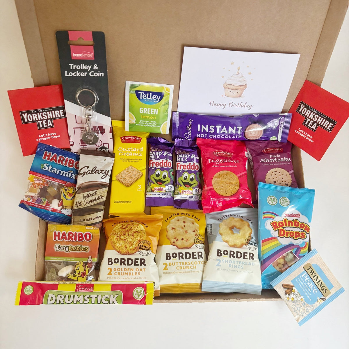 Letterbox Gift – Tea, Hot Chocolate, Sweets & Biscuit Treat Box - WahooGifts