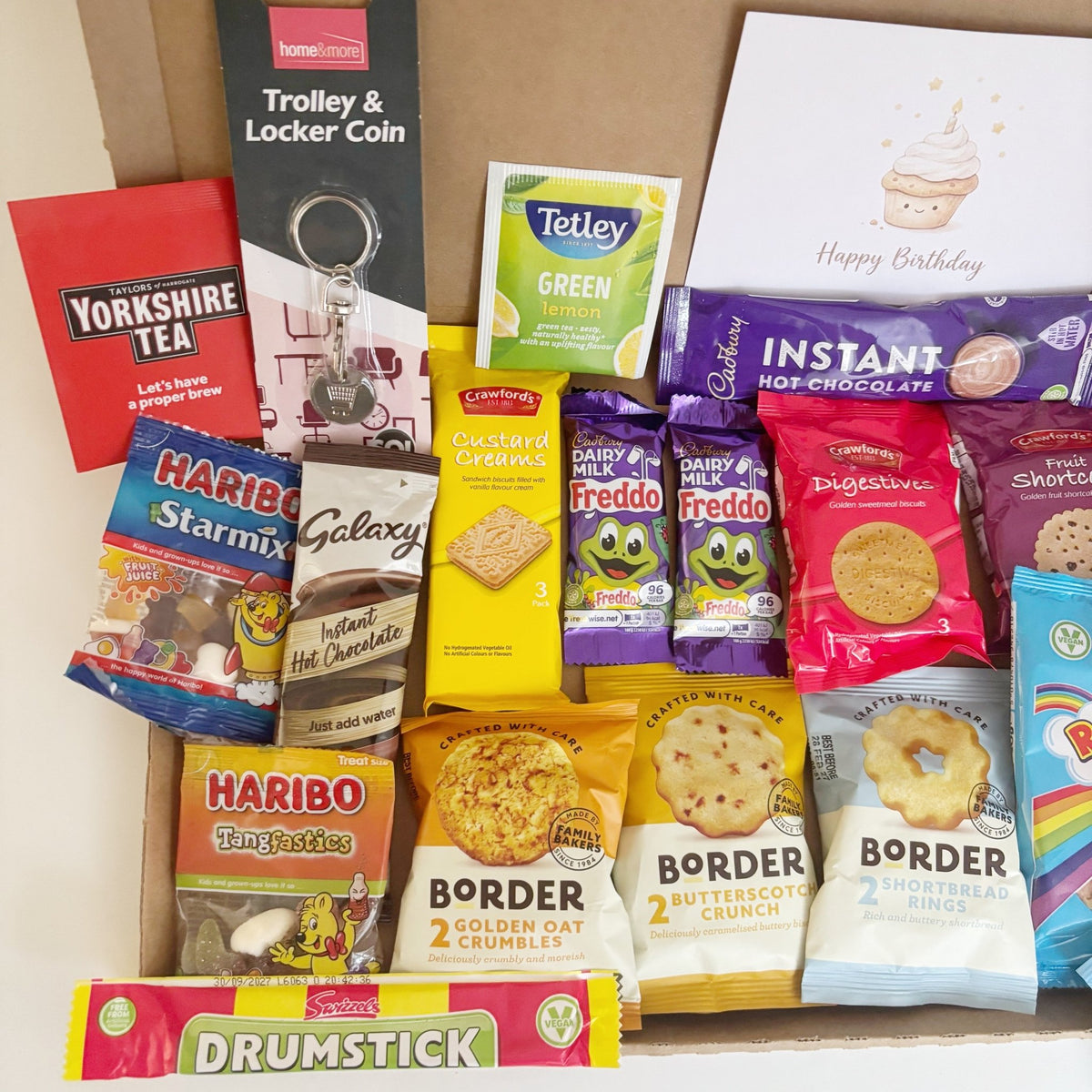 Letterbox Gift – Tea, Hot Chocolate, Sweets & Biscuit Treat Box - WahooGifts