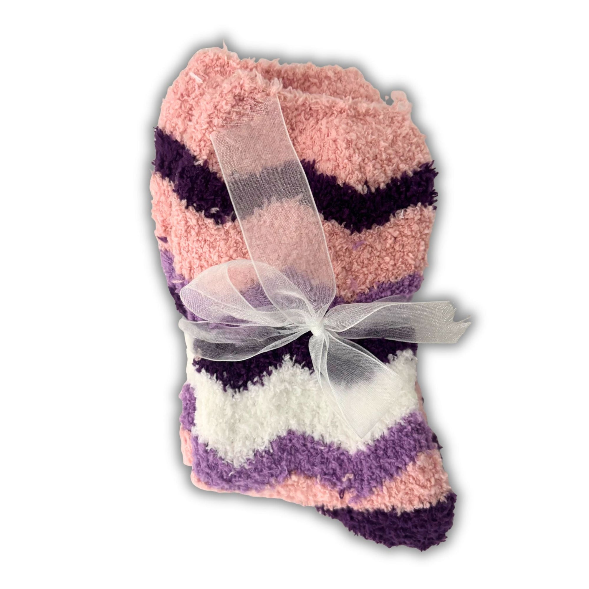 Luxury Fluffy Cosy Socks – Purple & Pink - WahooGifts